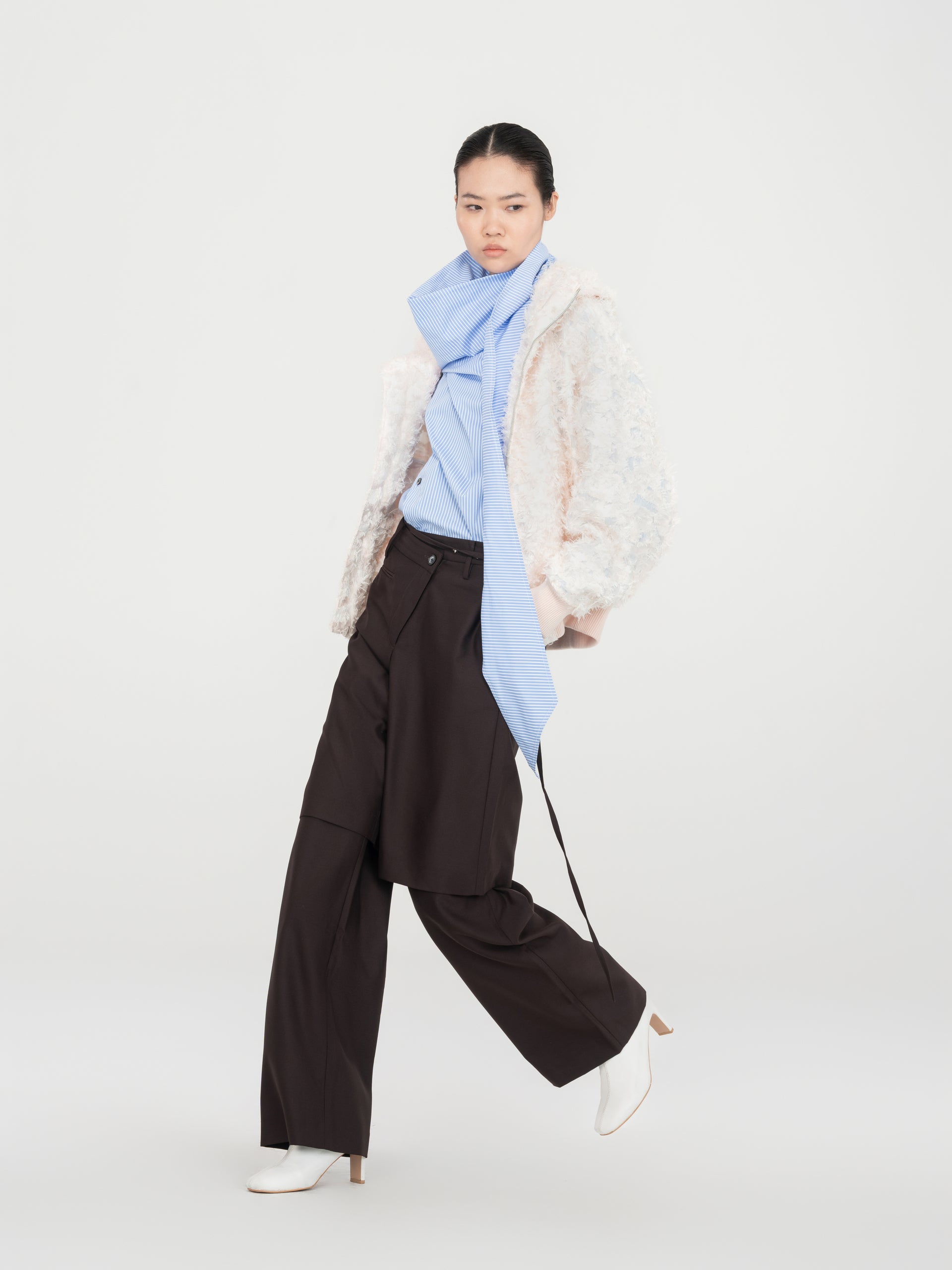 DARK BROWN 2-IN-1 TROUSERS