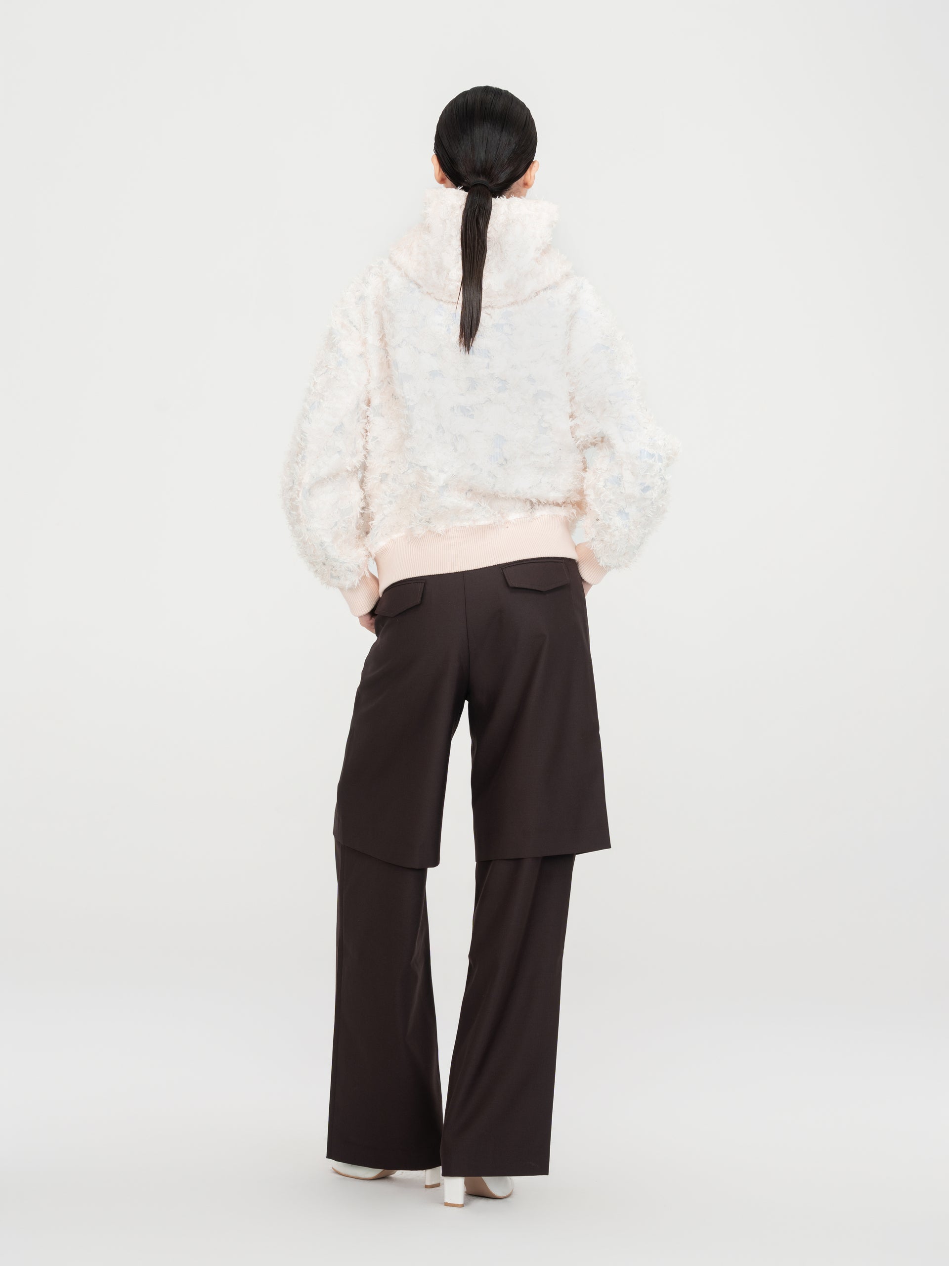 DARK BROWN 2-IN-1 TROUSERS