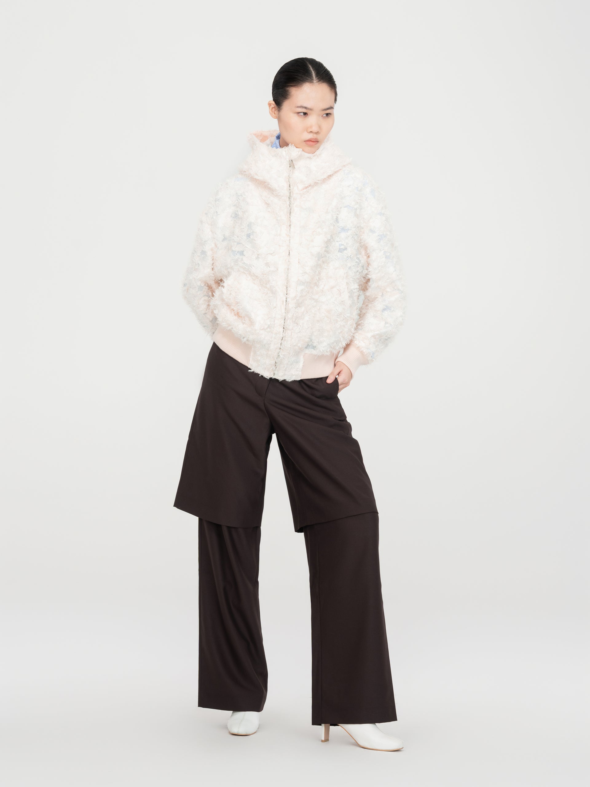 DARK BROWN 2-IN-1 TROUSERS