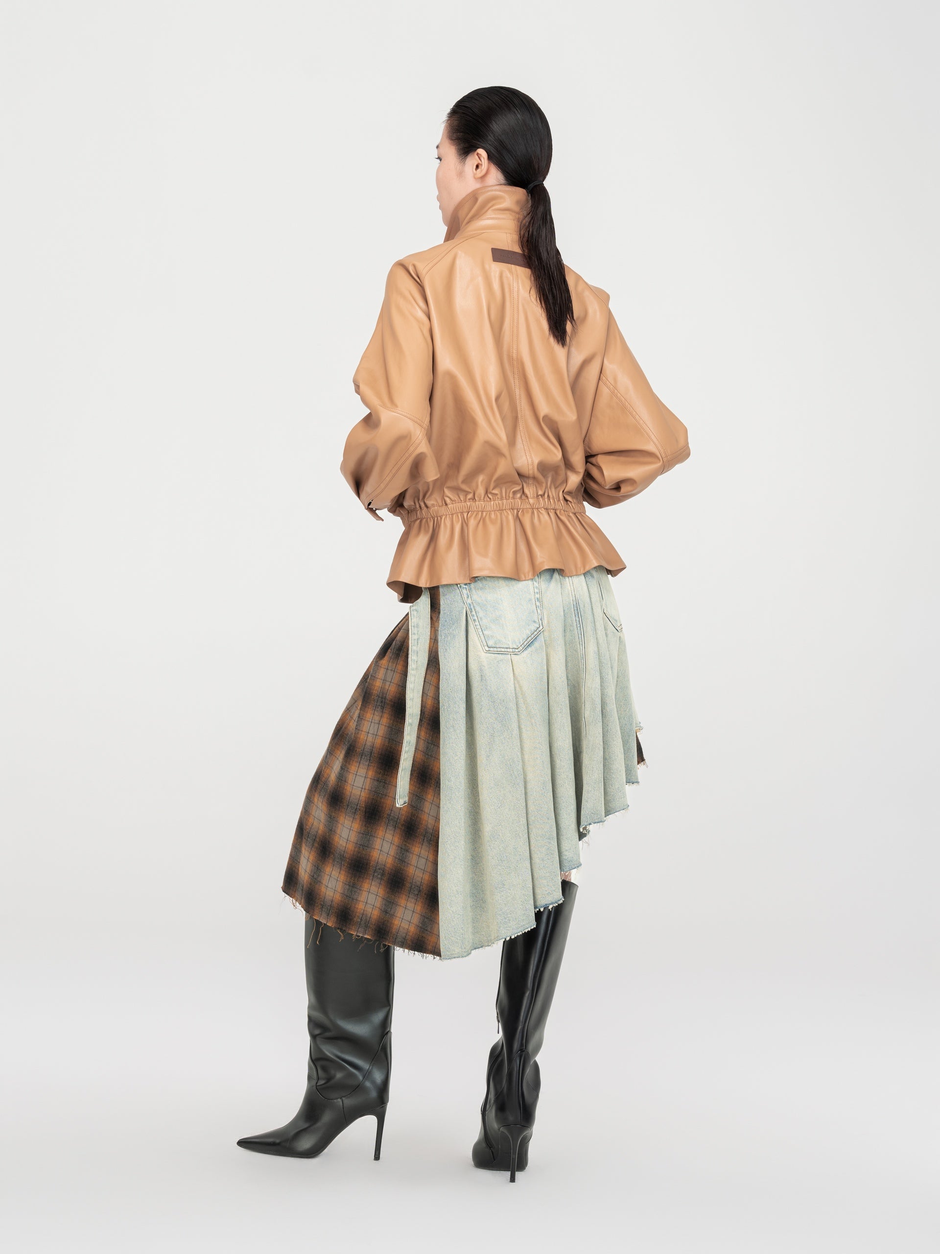 KHAKI ELASTIC WAIST JACKET