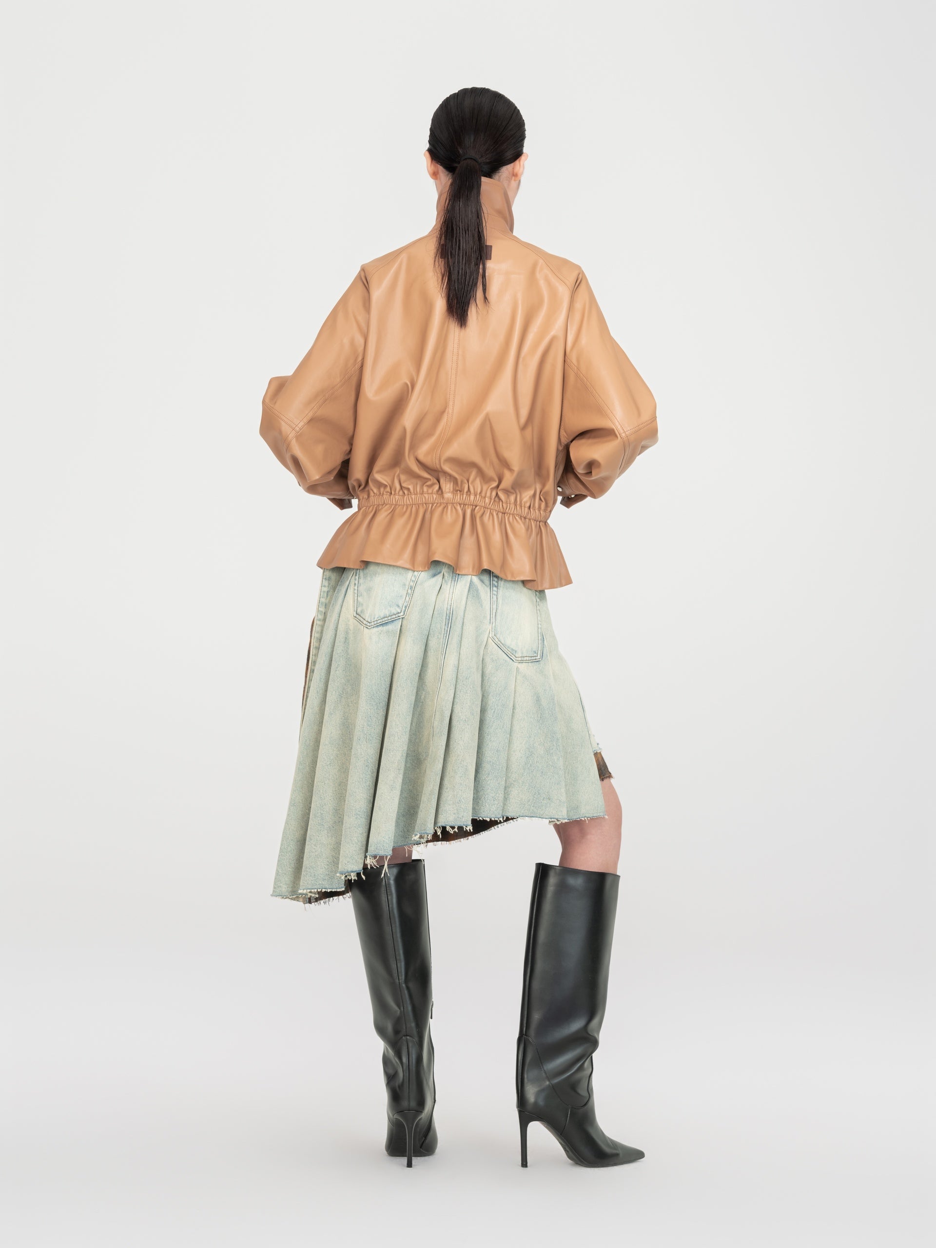 KHAKI ELASTIC WAIST JACKET