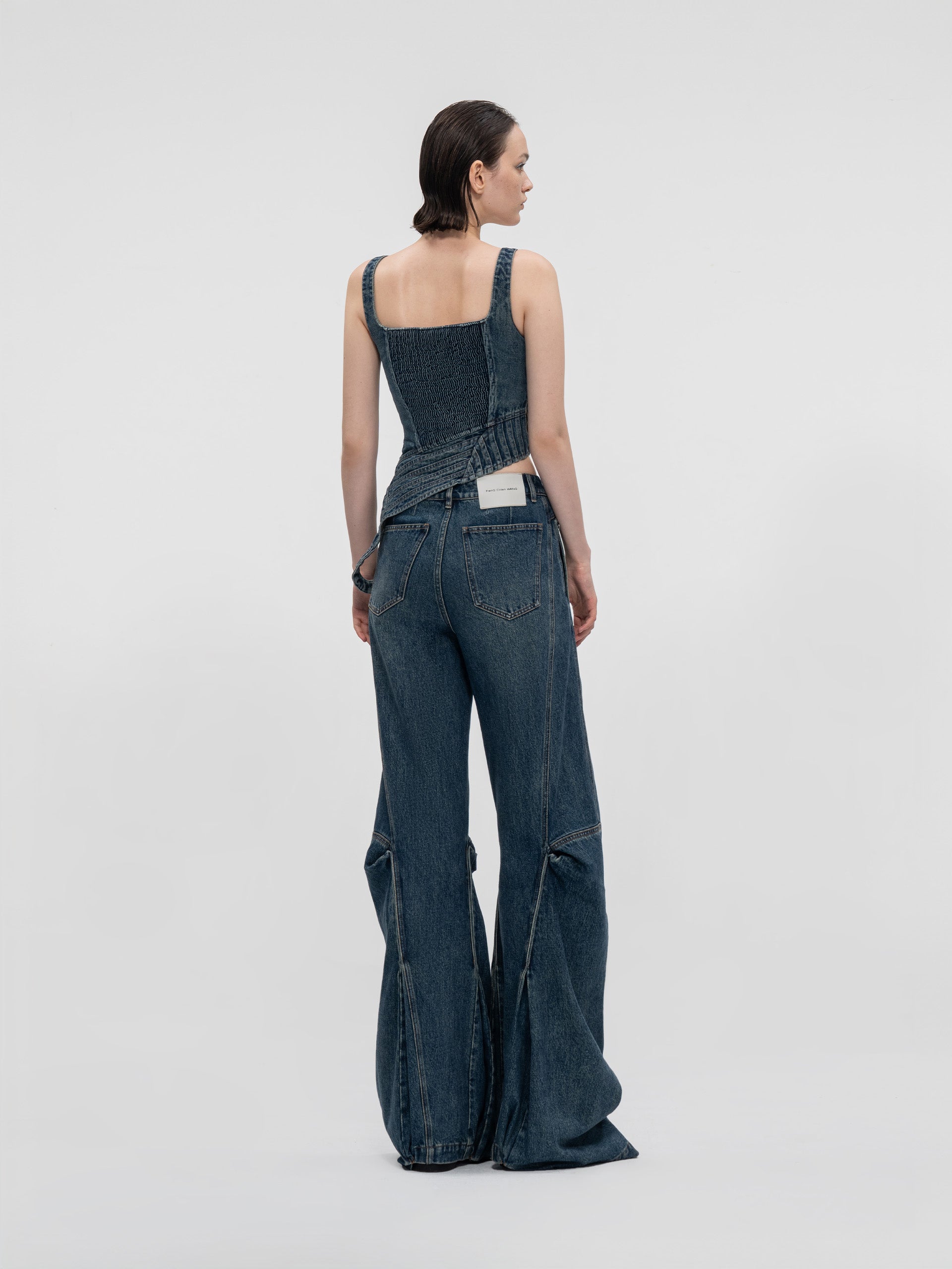 DRAPED CARGO DENIM