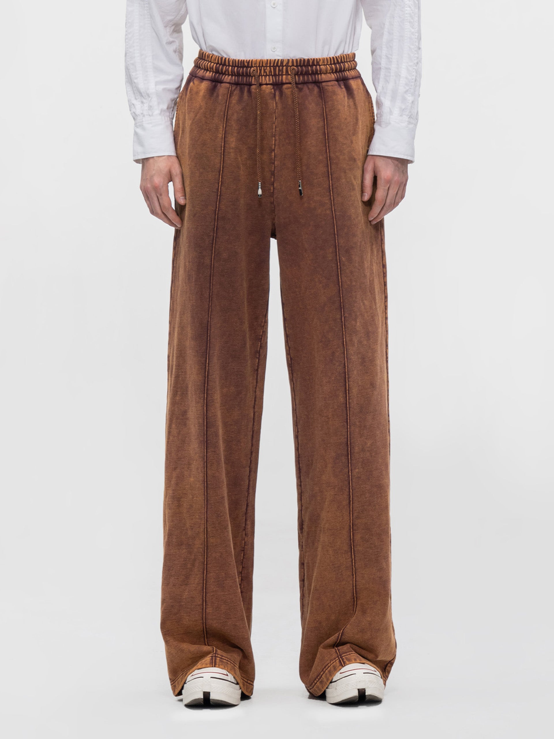 BROWN SANDWASHED SWEATPANTS