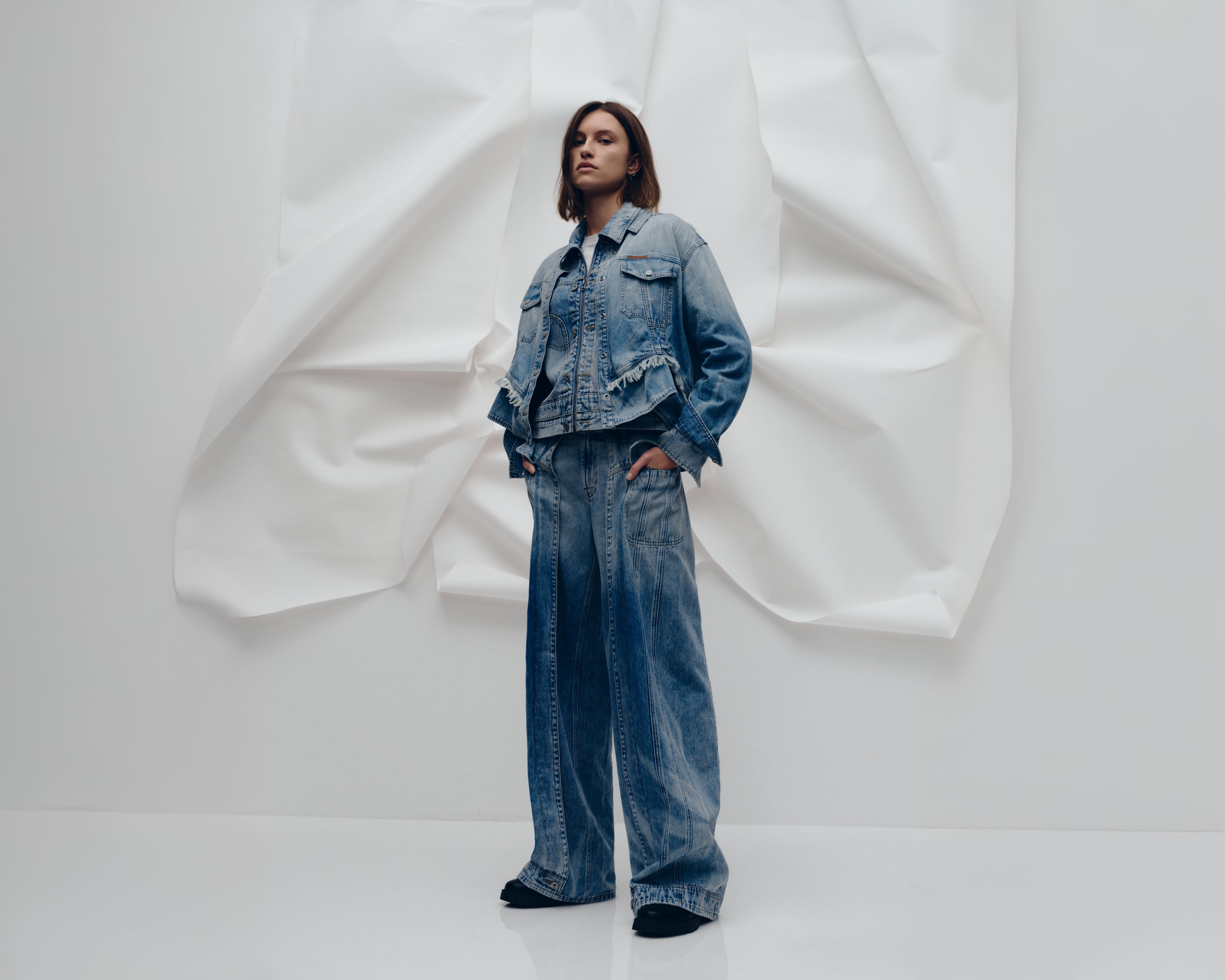 Lee x Feng Chen Wang WOMEN L/S DENIM SHIRT - Feng Chen Wang