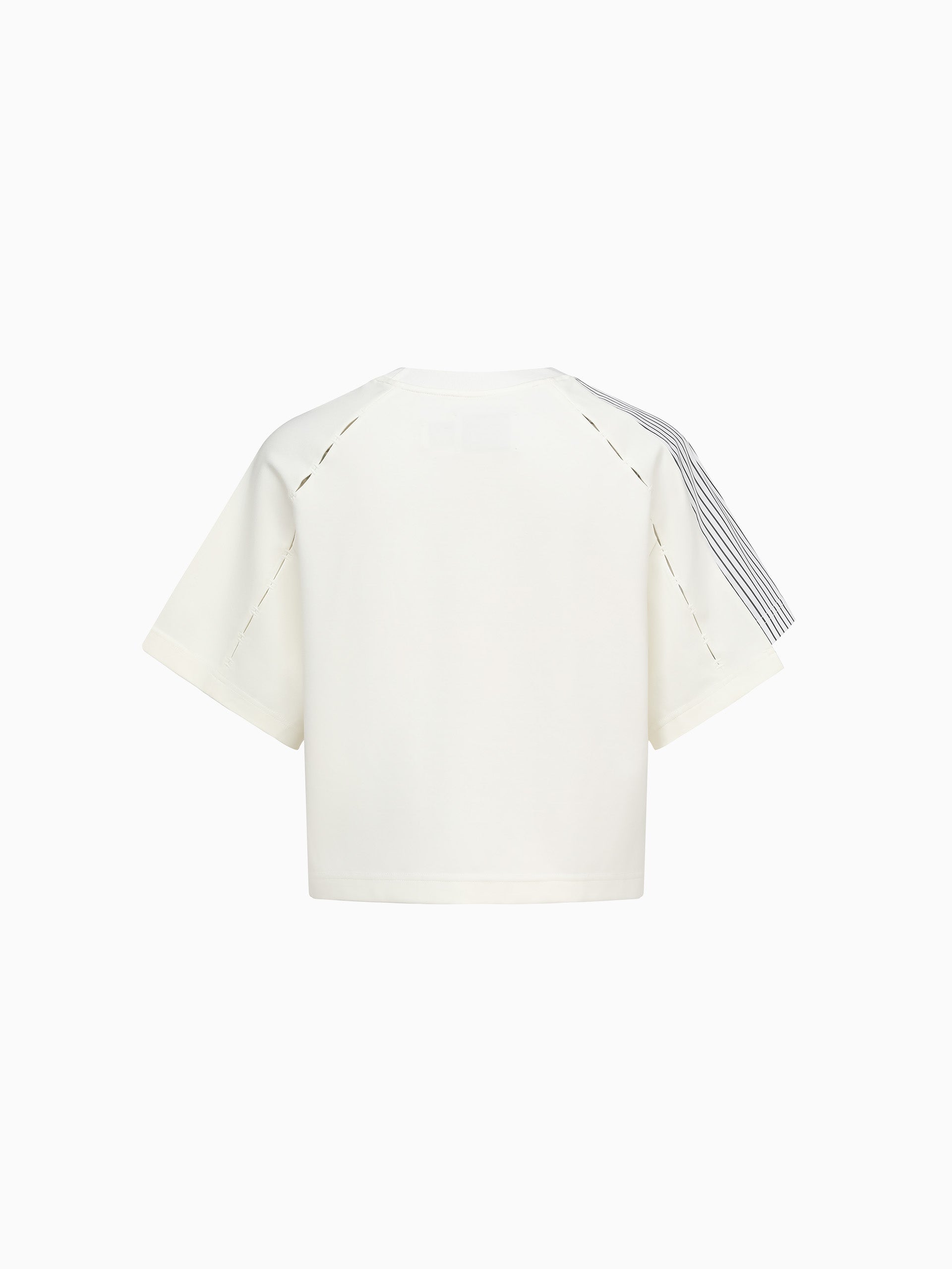 STRIPED PATCHWORK T-SHIRT - Feng Chen Wang