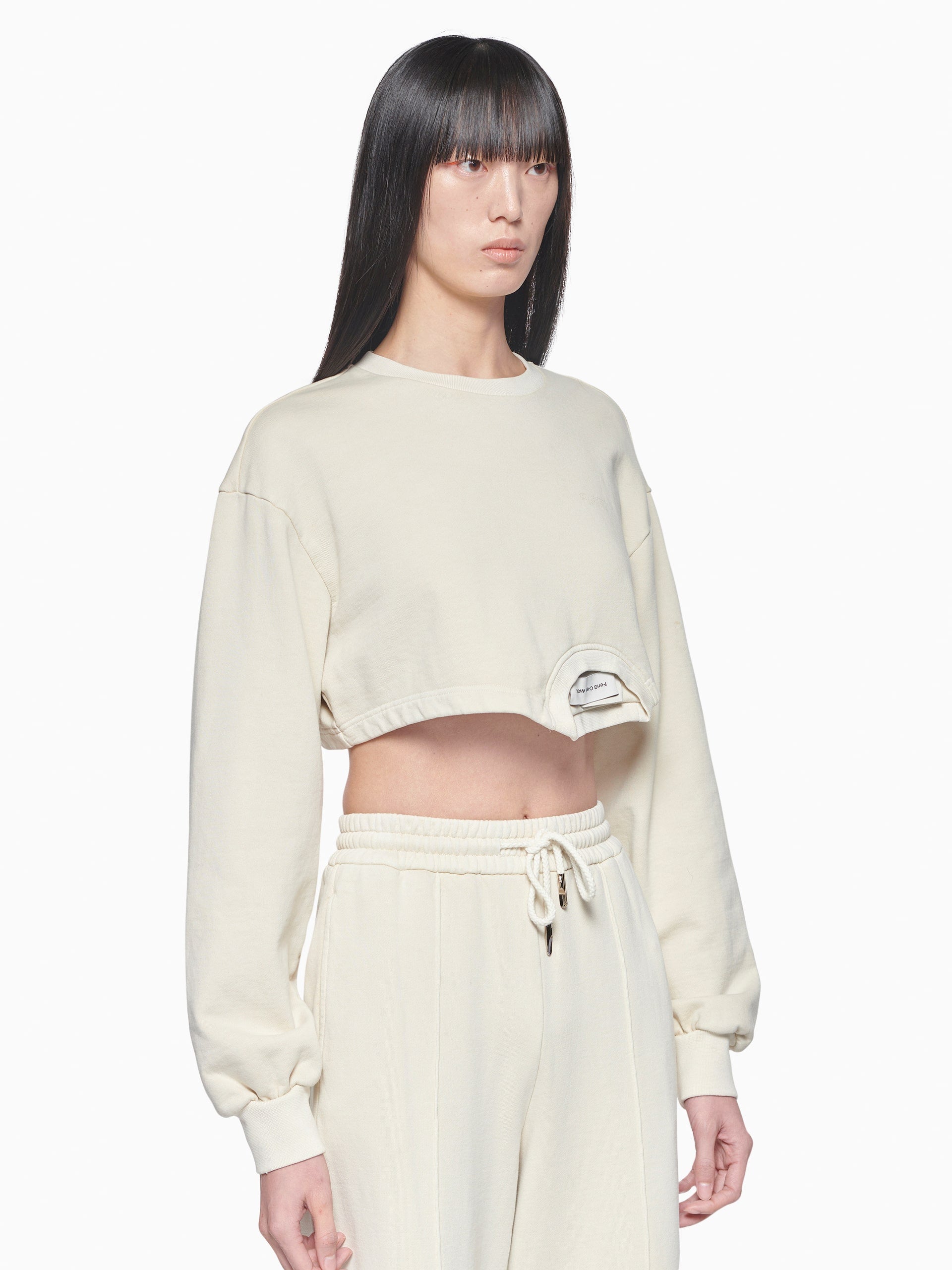 PLANT DYED CROPPED SWEATSHIRT