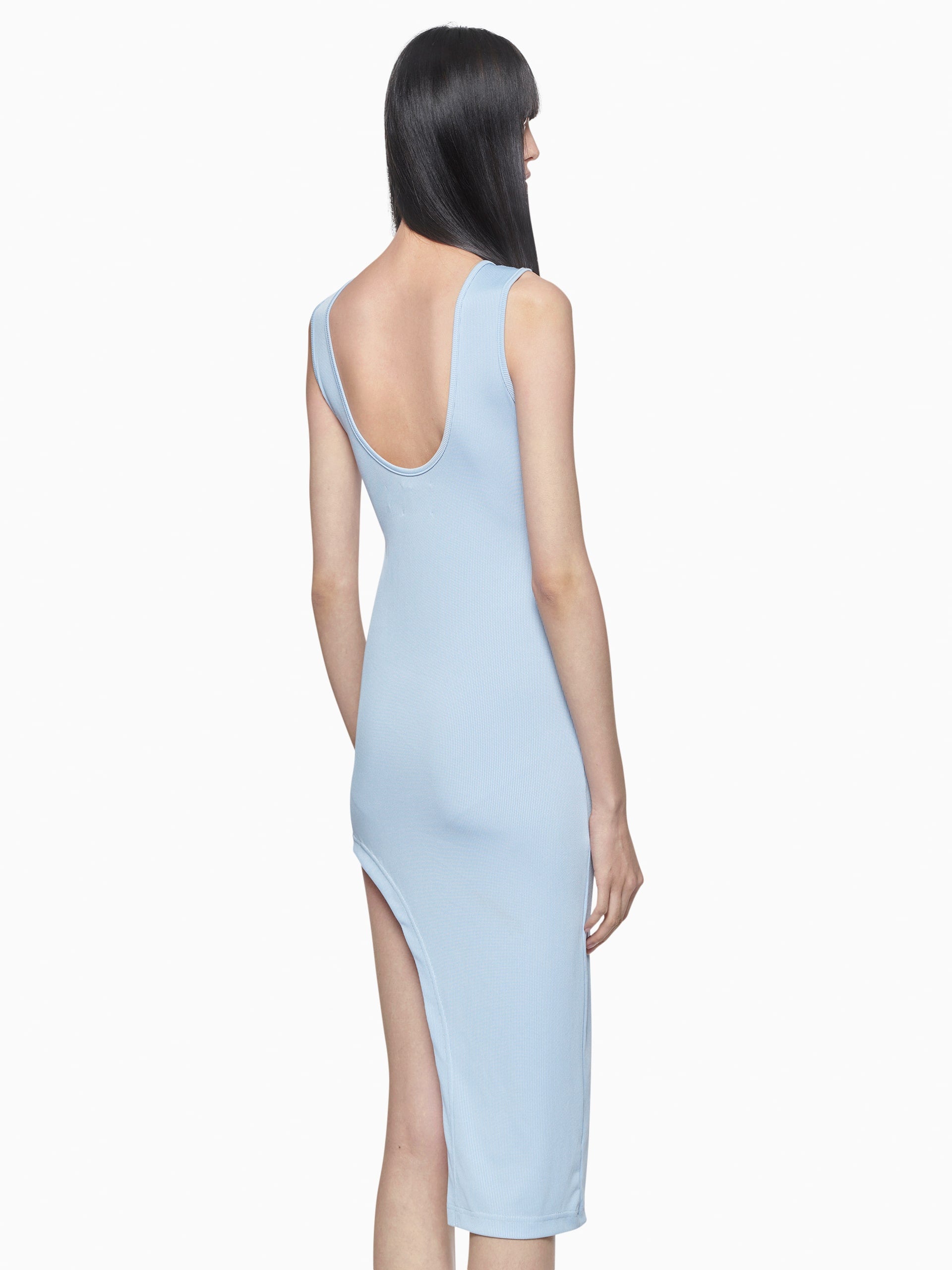 KNITTED RIB BODYSUIT DRESS