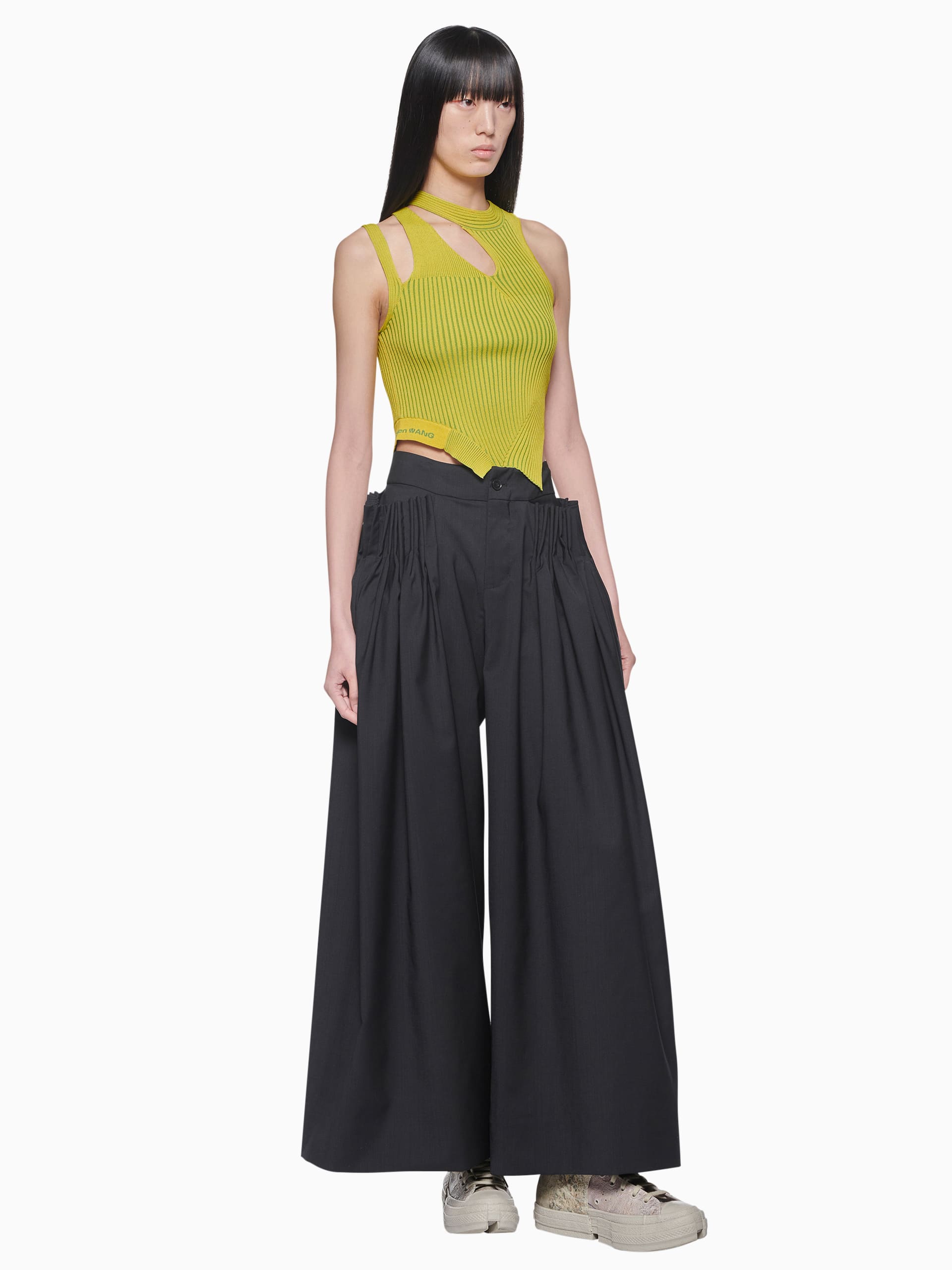 CUT AWAY RIBBED KNIT