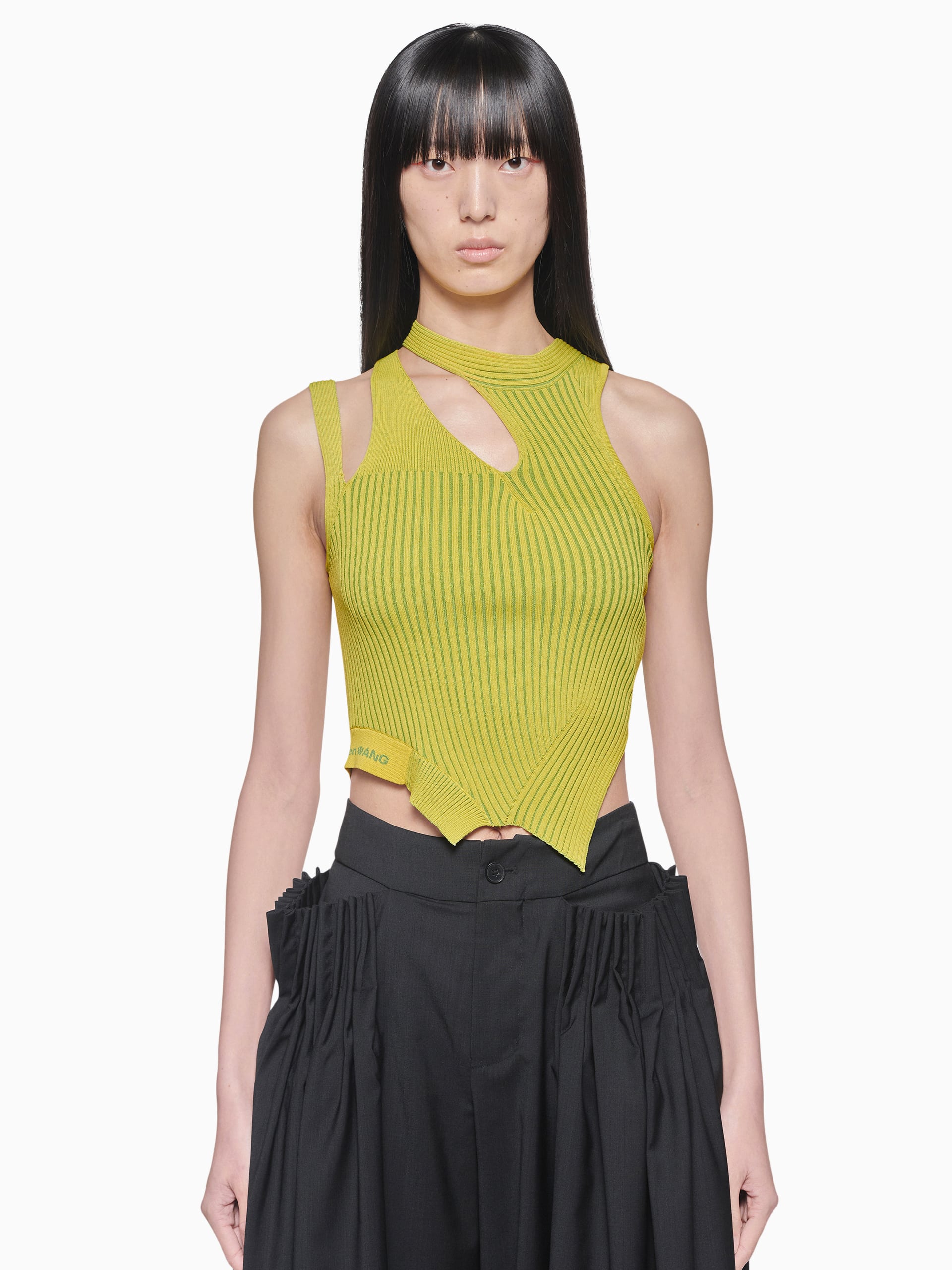 CUT AWAY RIBBED KNIT