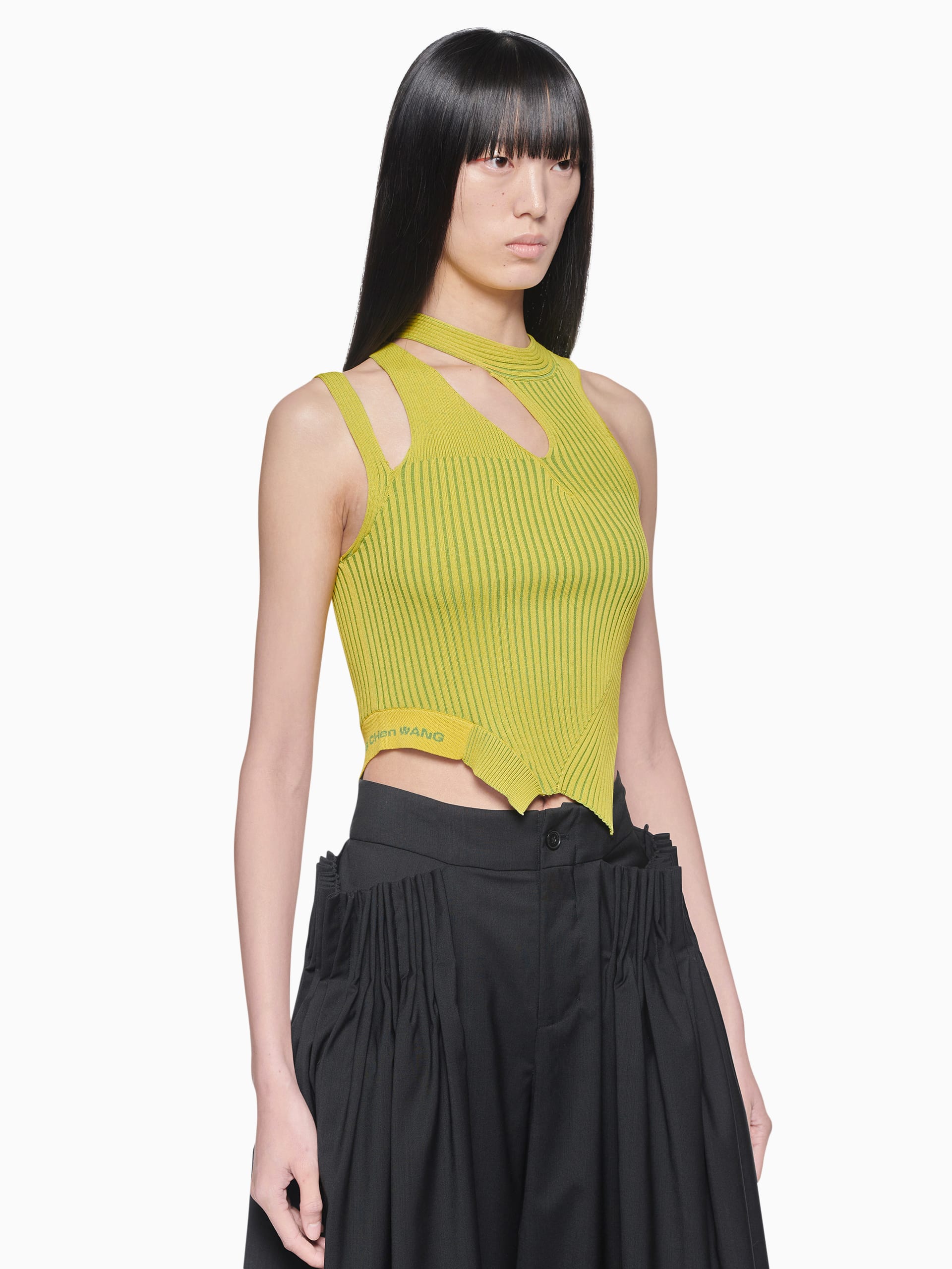 CUT AWAY RIBBED KNIT