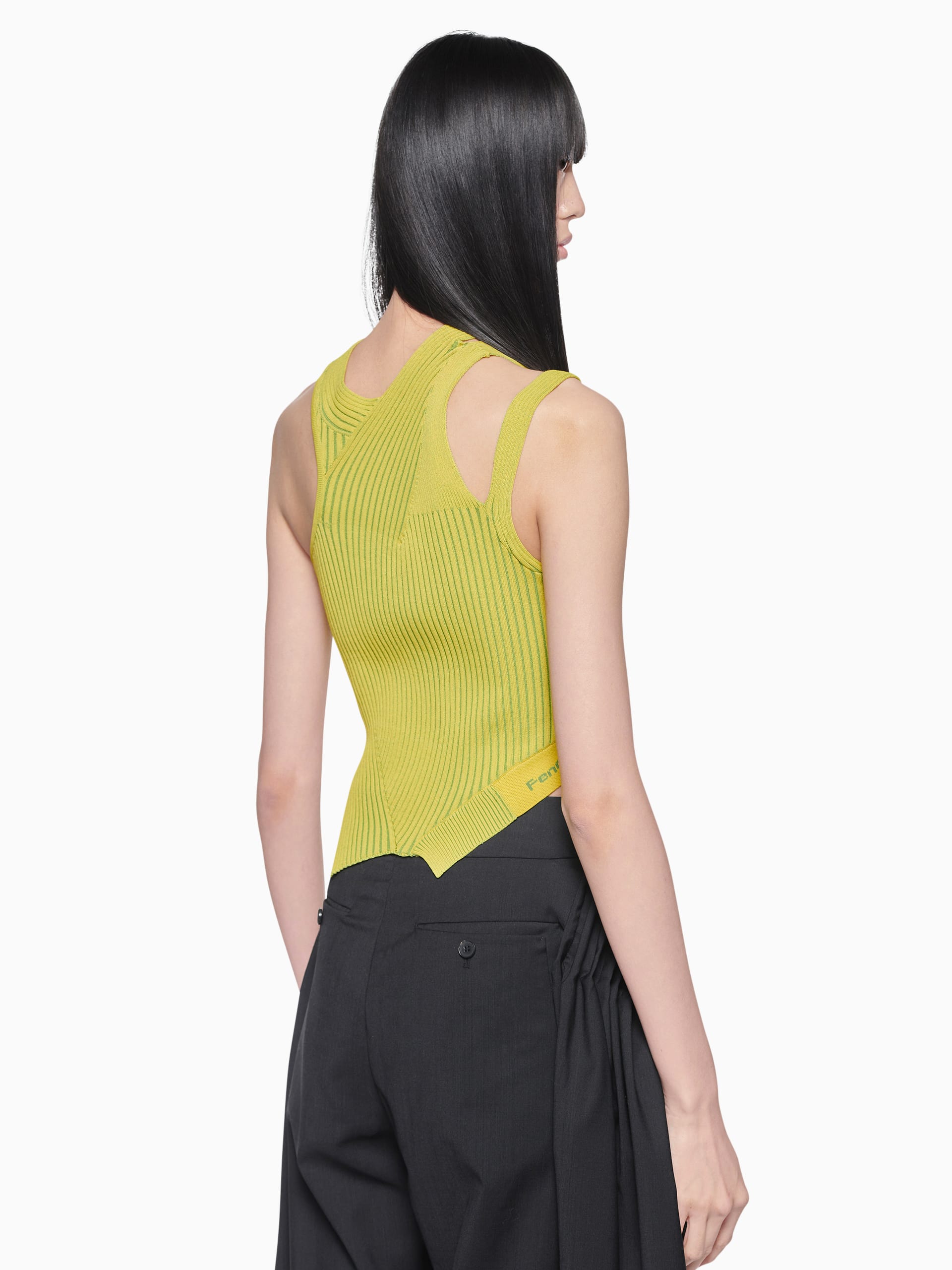 CUT AWAY RIBBED KNIT