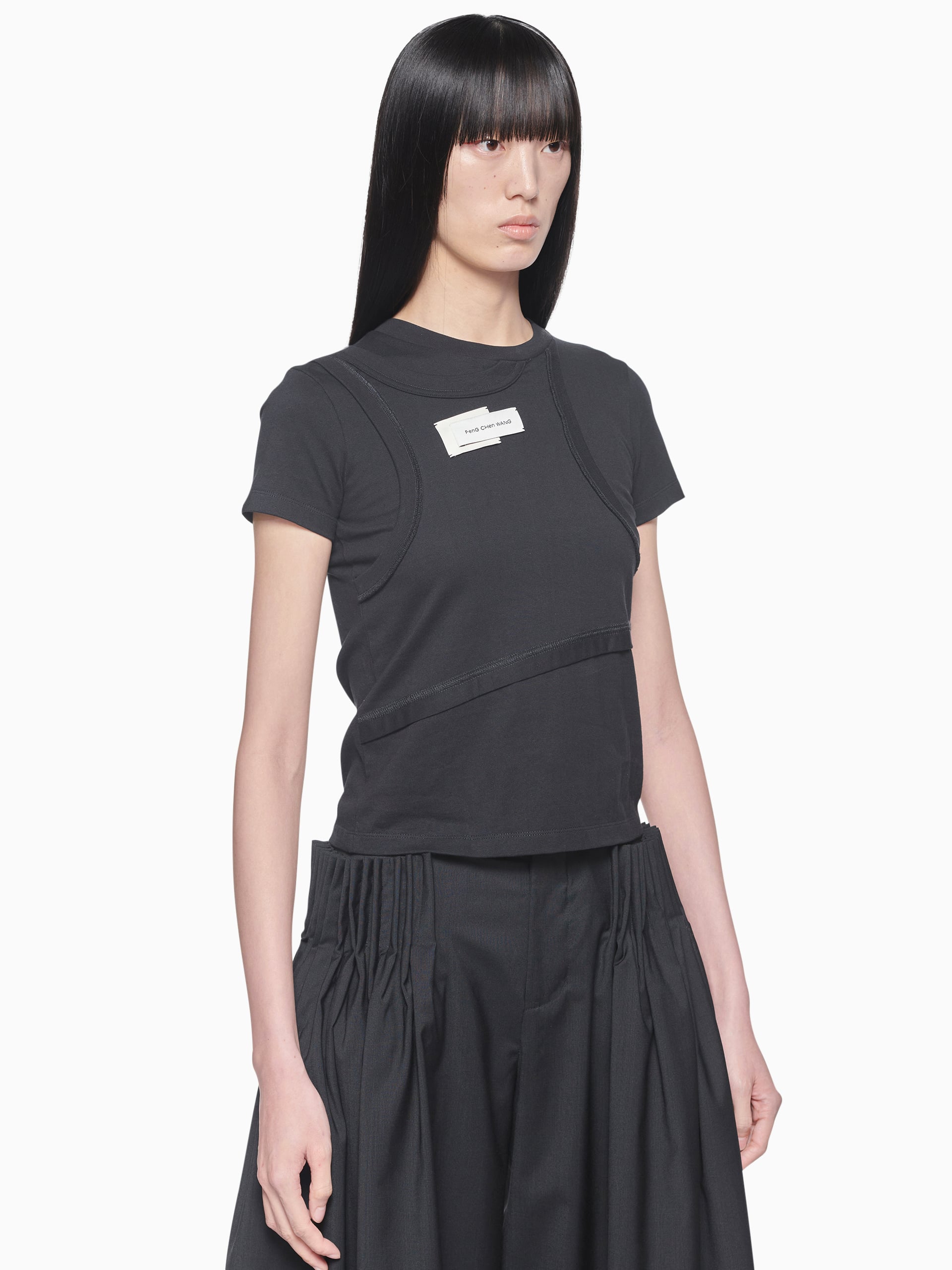 DOUBLE PANEL T-SHIRT BLACK