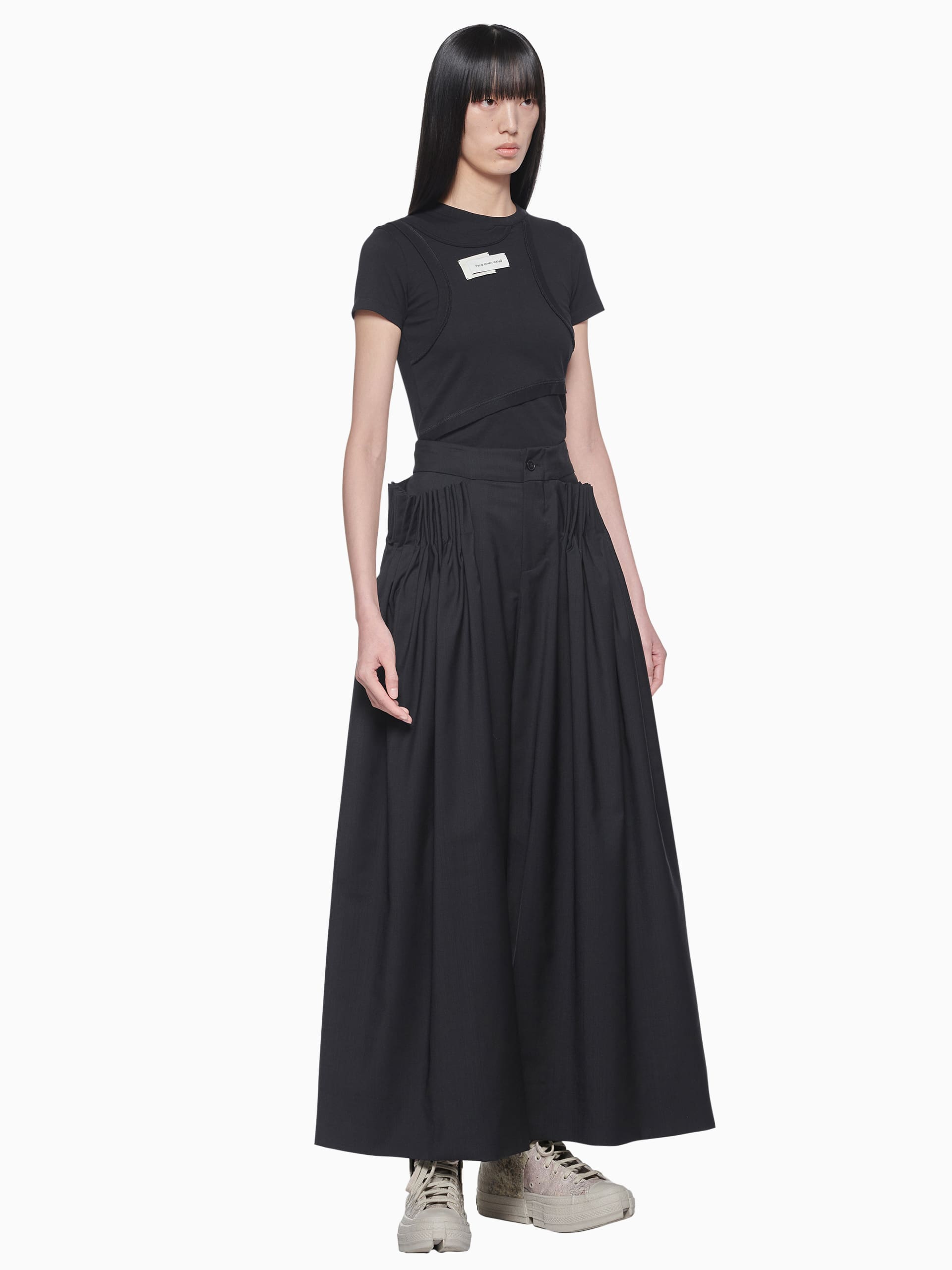 DOUBLE PANEL T-SHIRT BLACK
