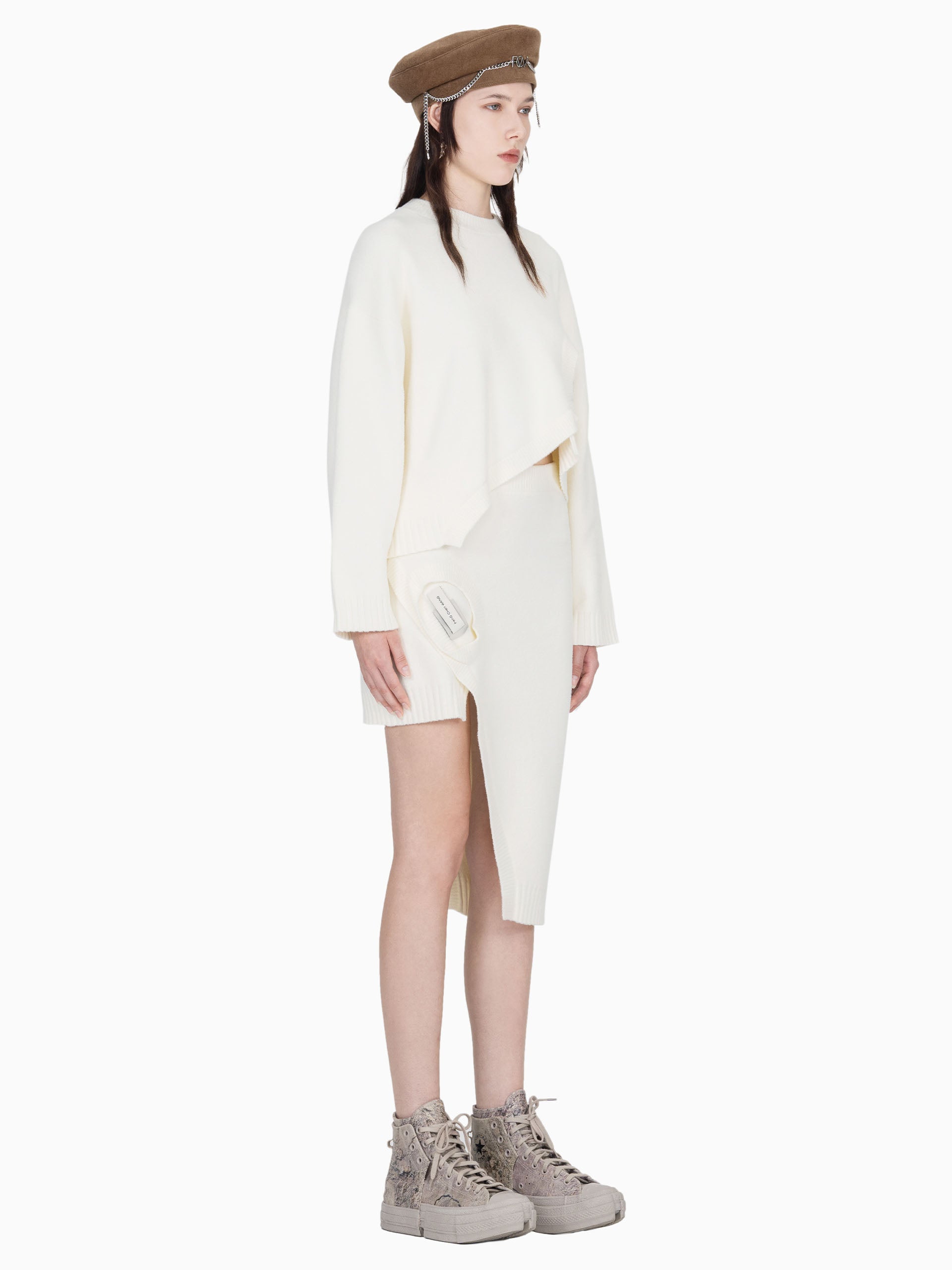 DECONSTRUCTED MINI SKIRT