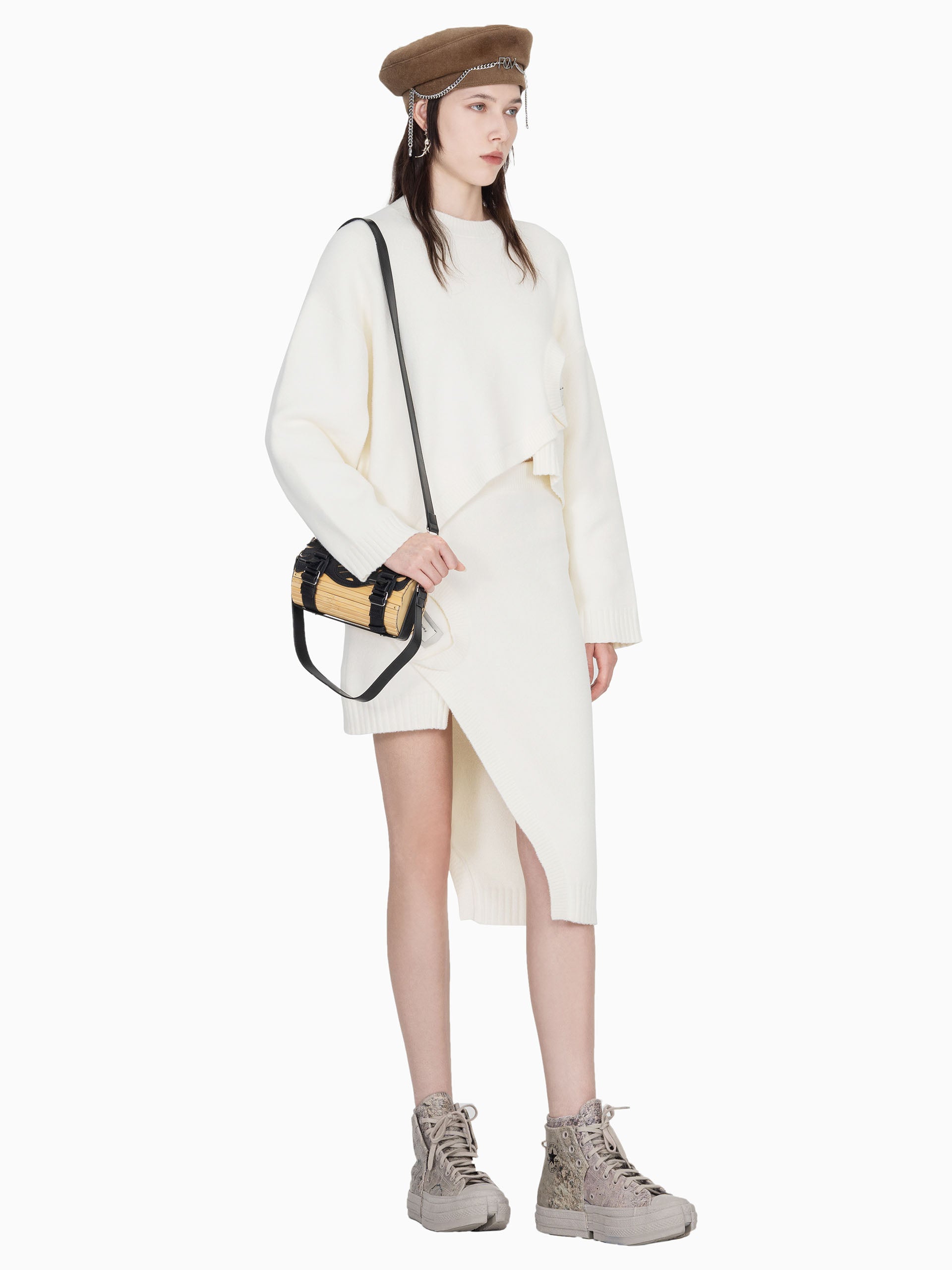 DECONSTRUCTED MINI SKIRT