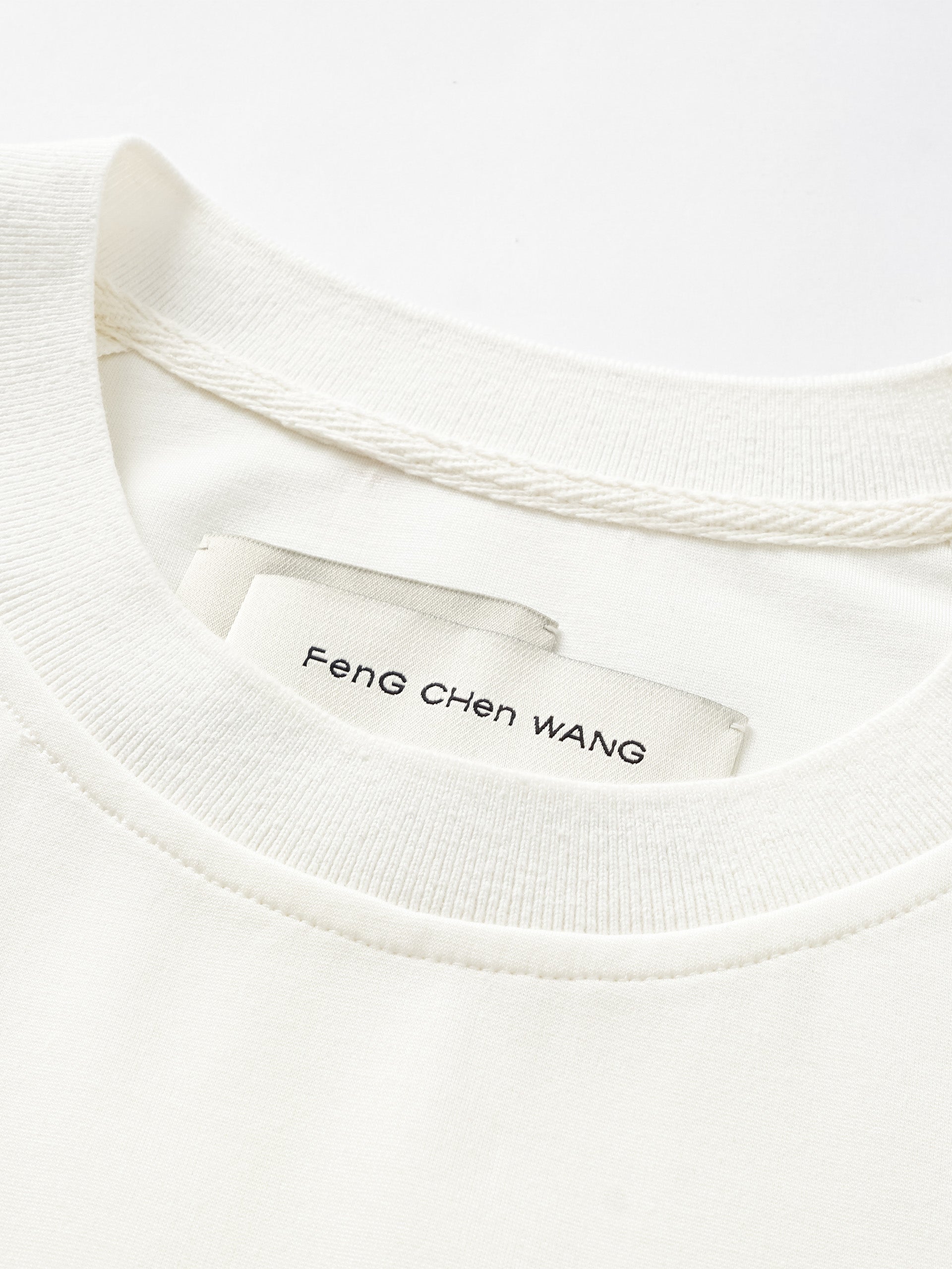 STRIPED PATCHWORK T-SHIRT - Feng Chen Wang