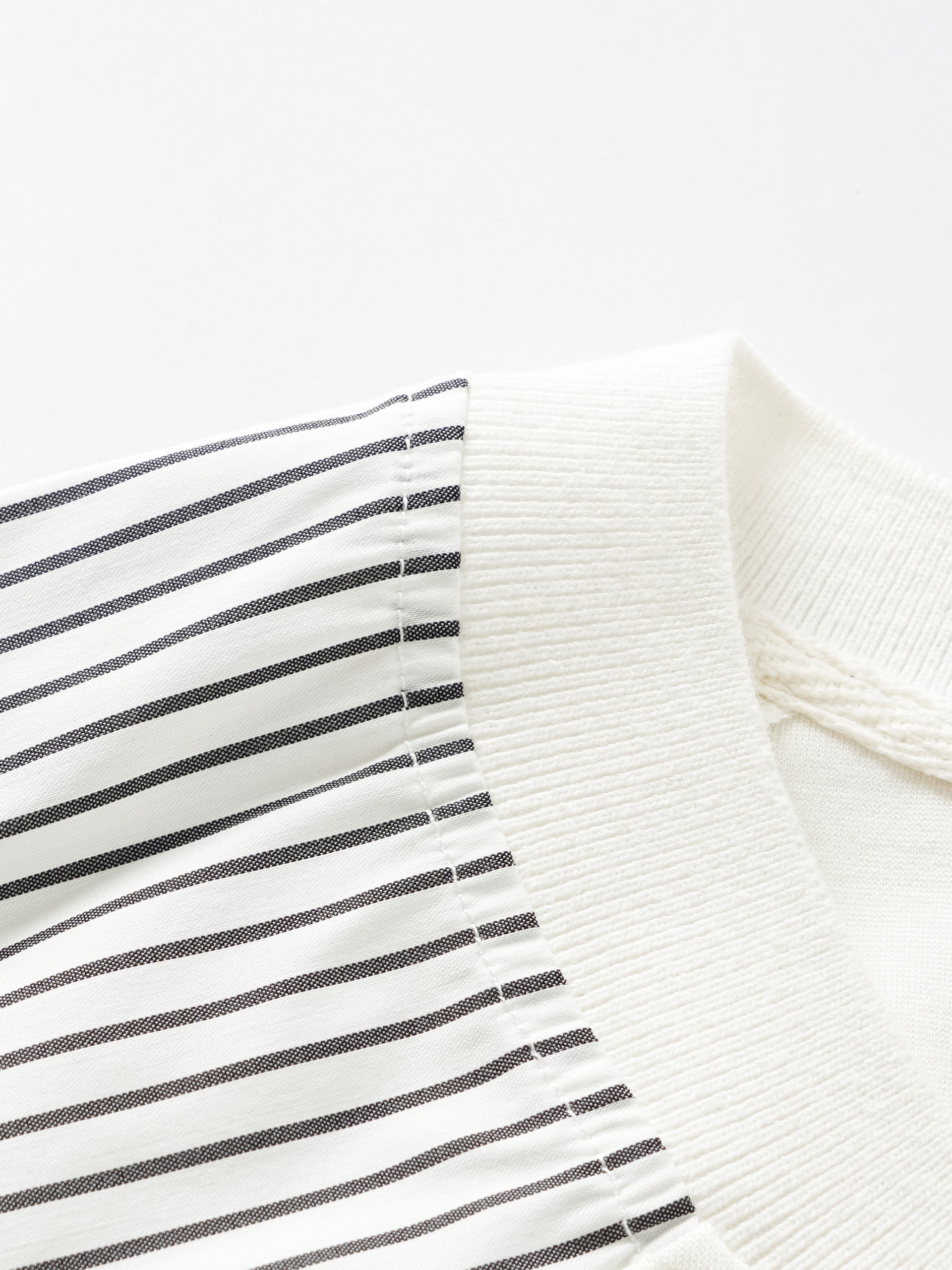 STRIPED PATCHWORK T-SHIRT - Feng Chen Wang