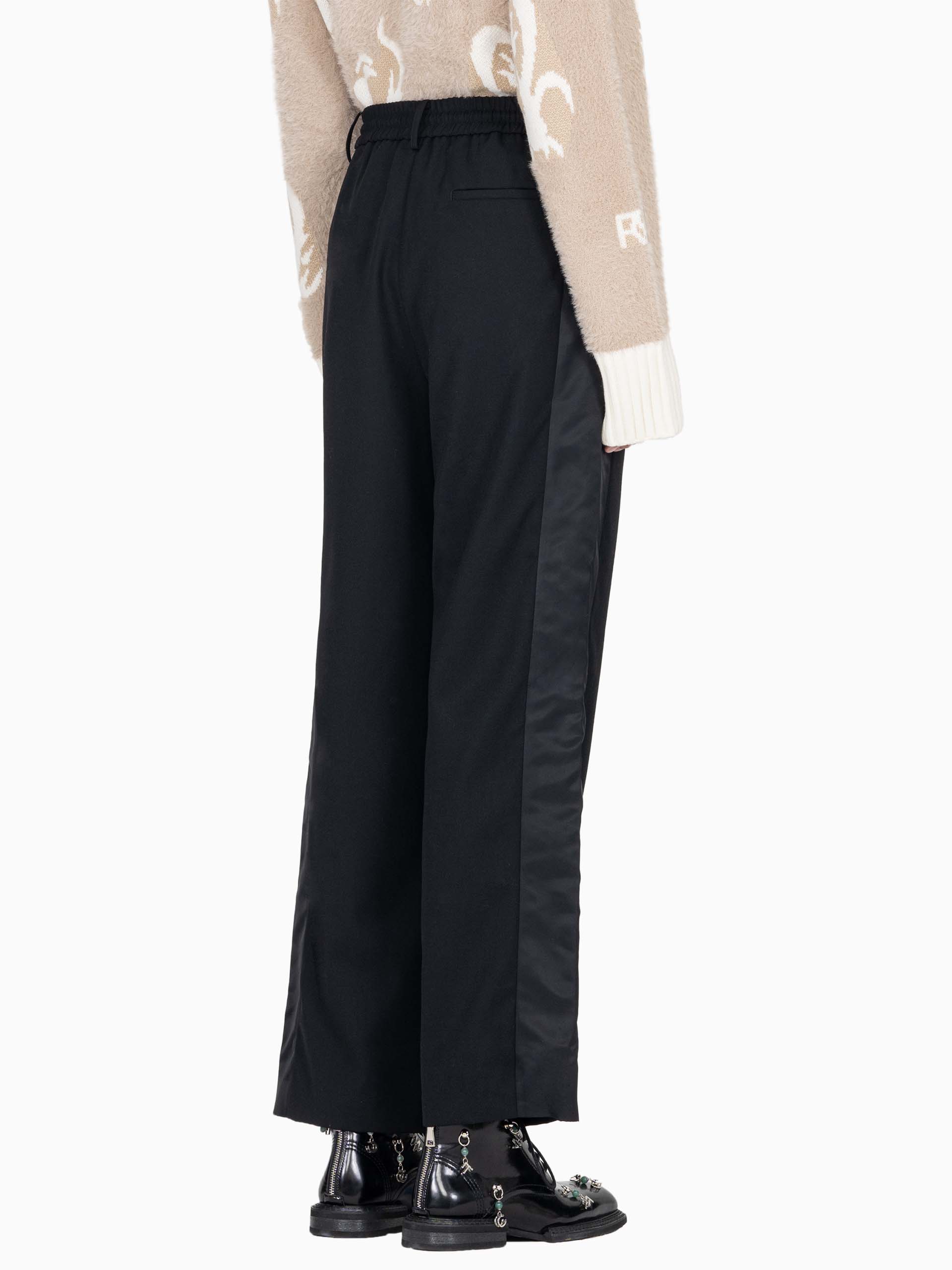 STRAIGHT LEG WOOL TROUSERS