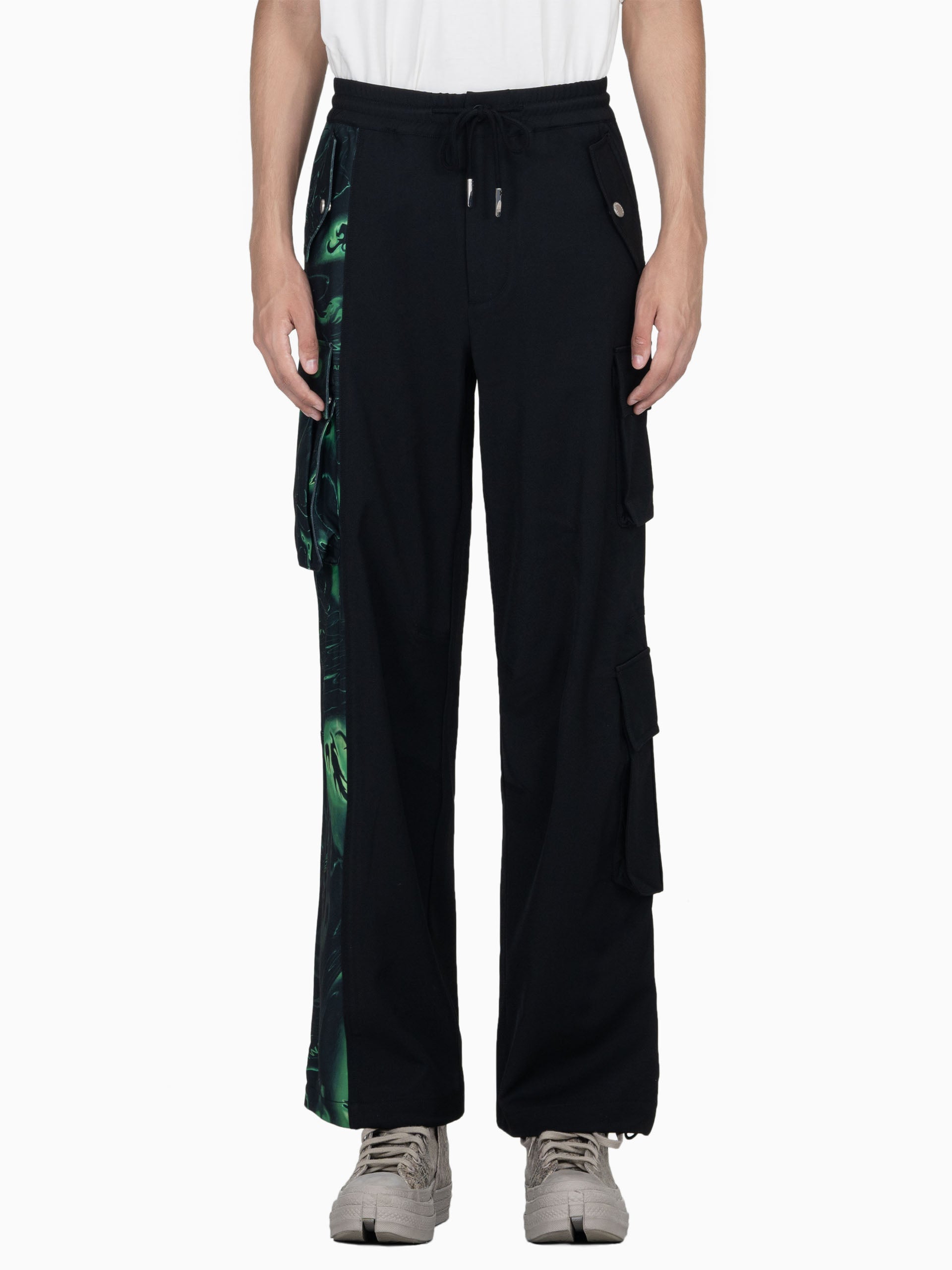 LACQUERWARE PRINTED TROUSERS