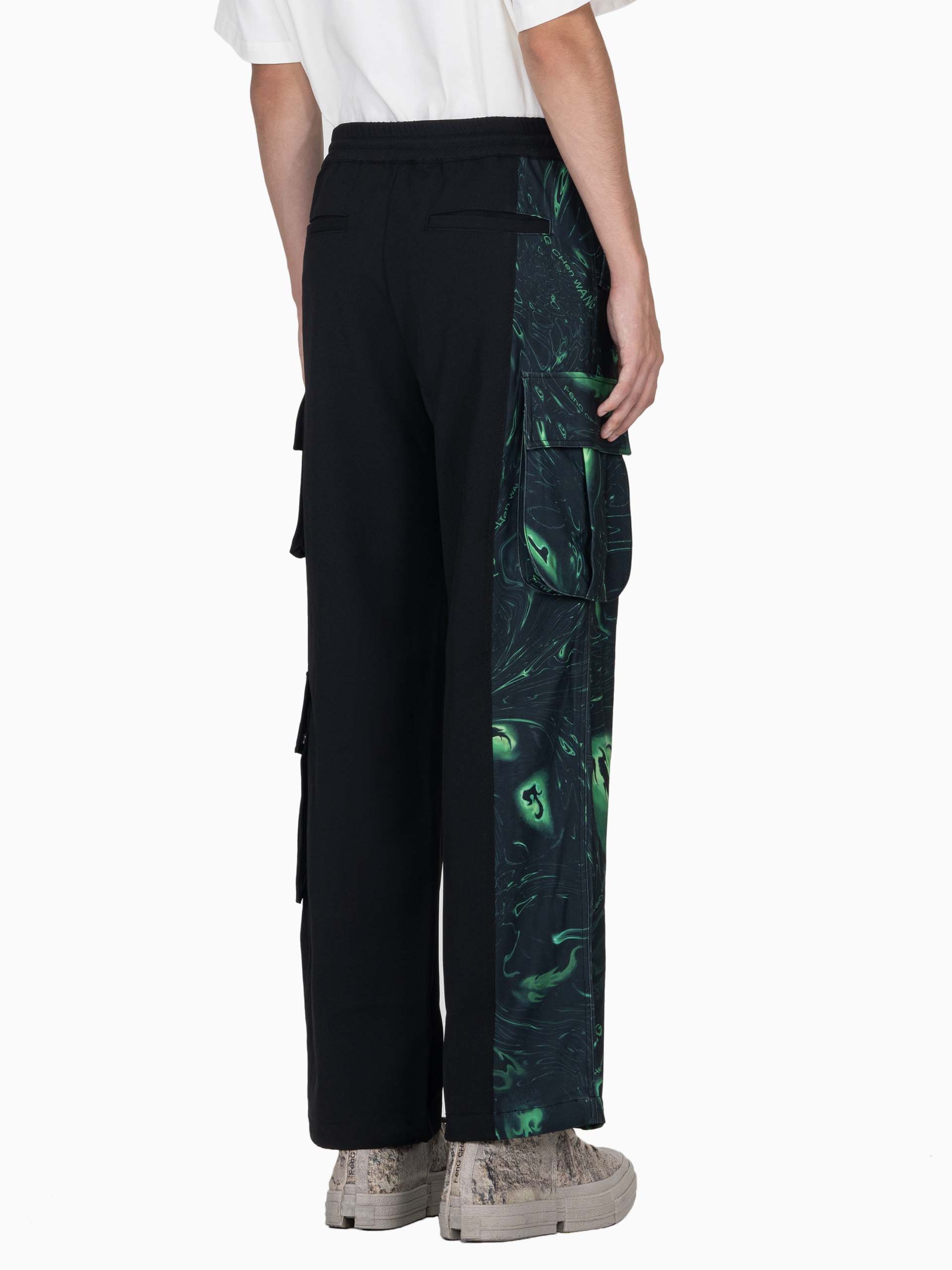 LACQUERWARE PRINTED TROUSERS