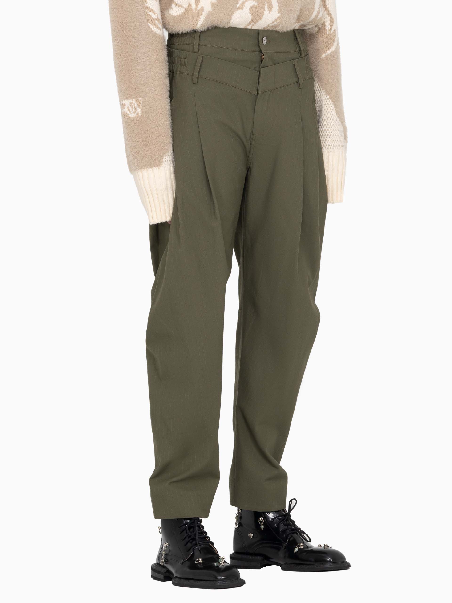 DOUBLE WAISTBAND TROUSERS