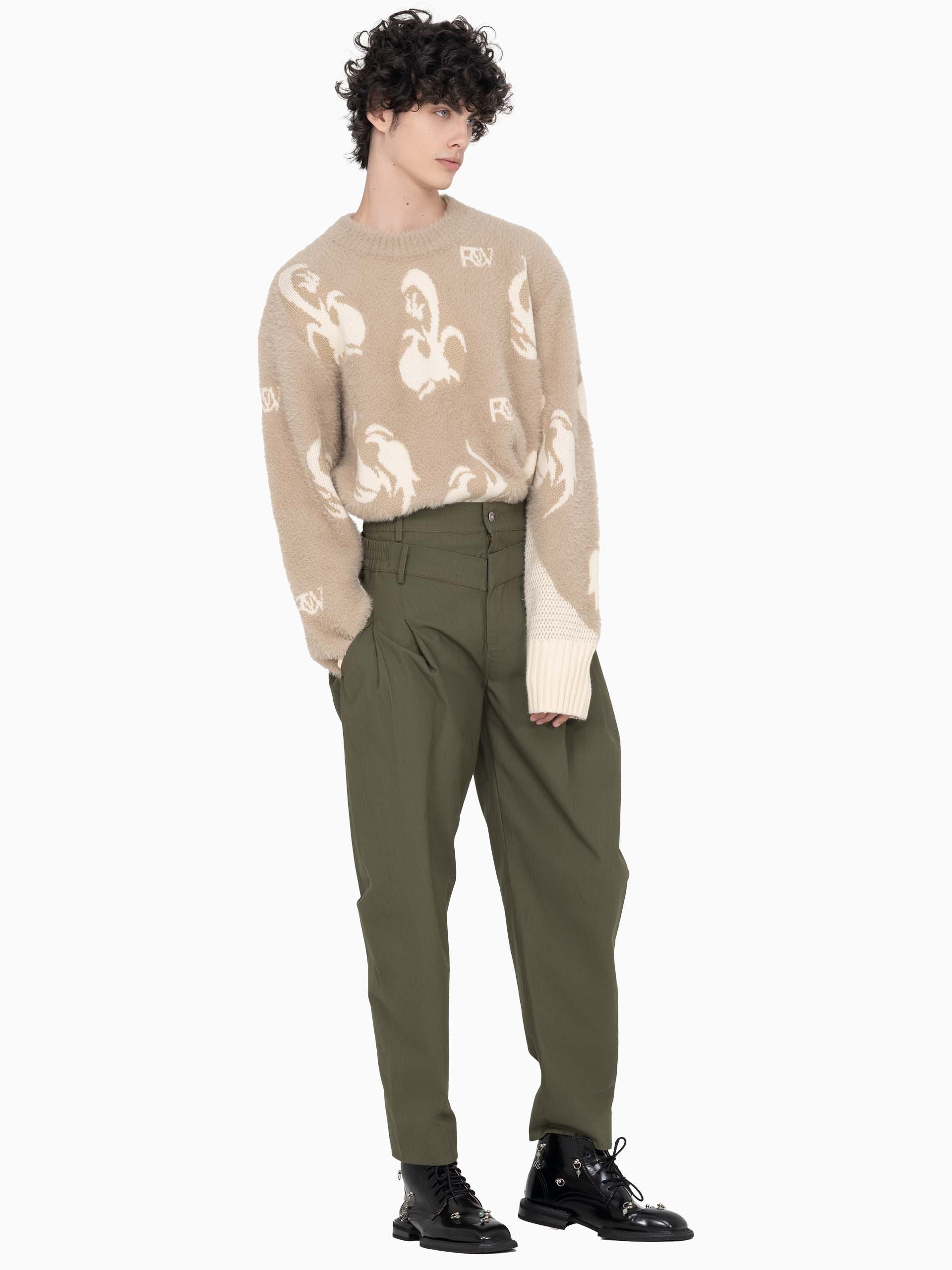 DOUBLE WAISTBAND TROUSERS