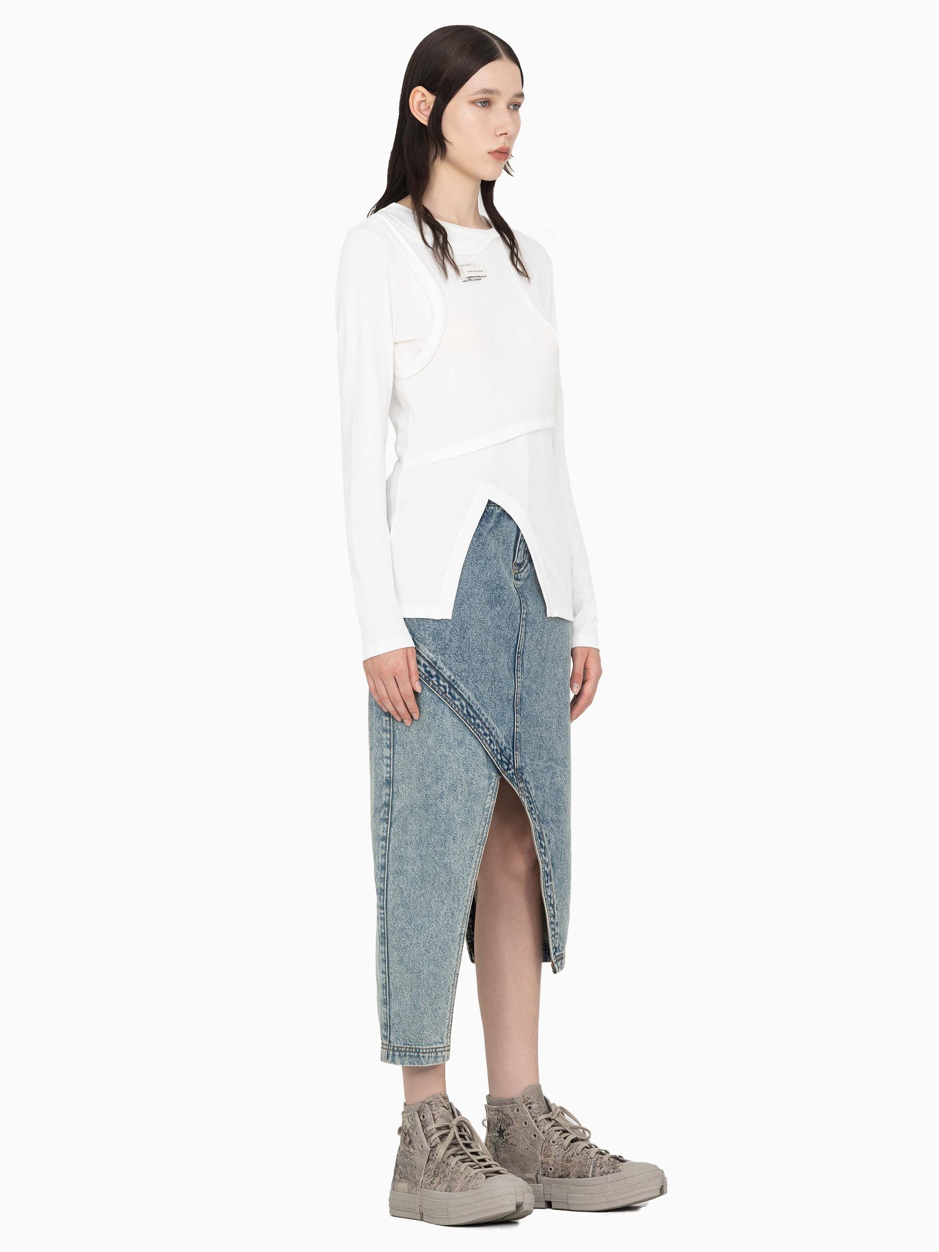 DOUBLE PANEL LONG SLEEVE T-SHIRT