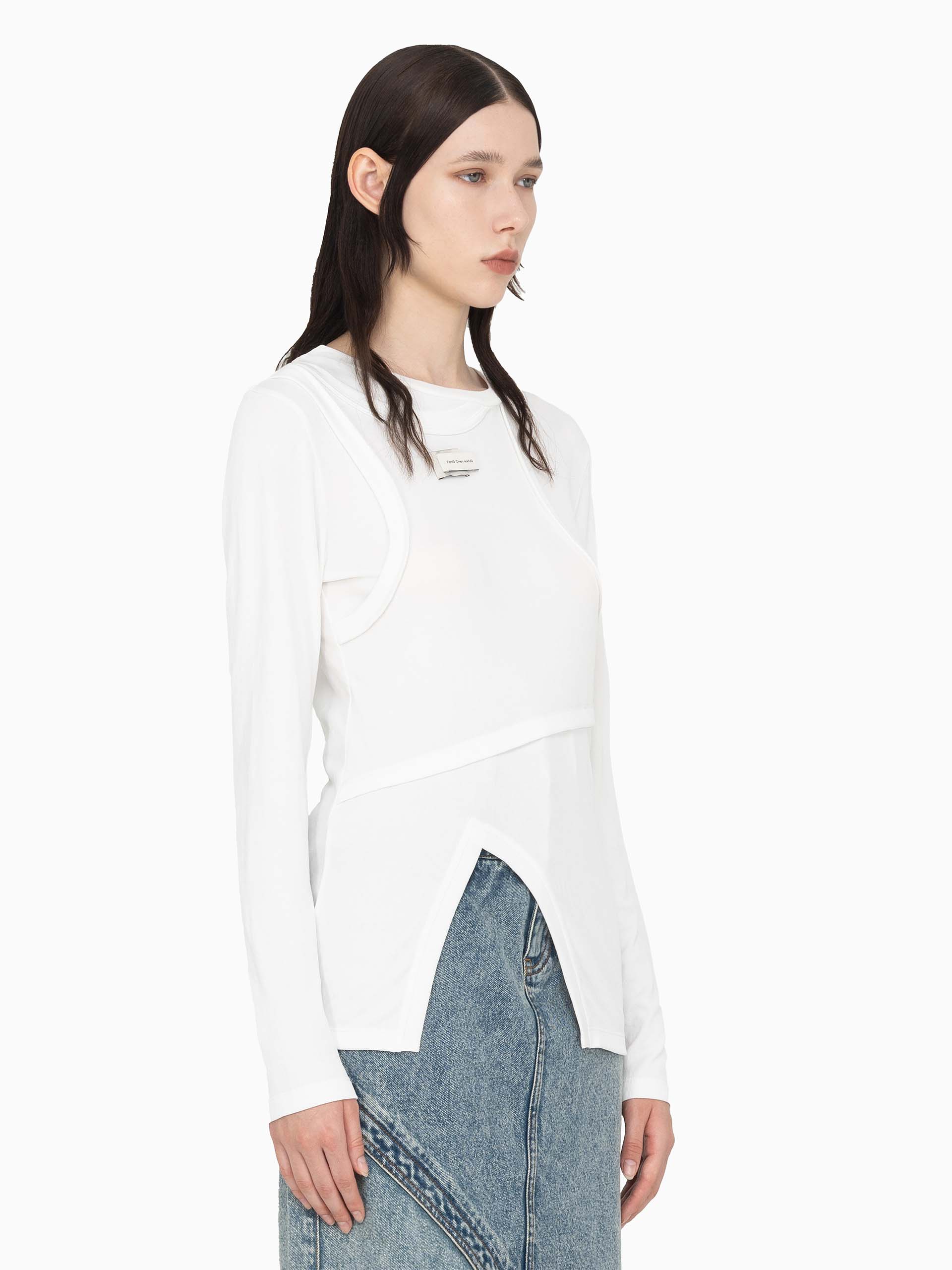 DOUBLE PANEL LONG SLEEVE T-SHIRT