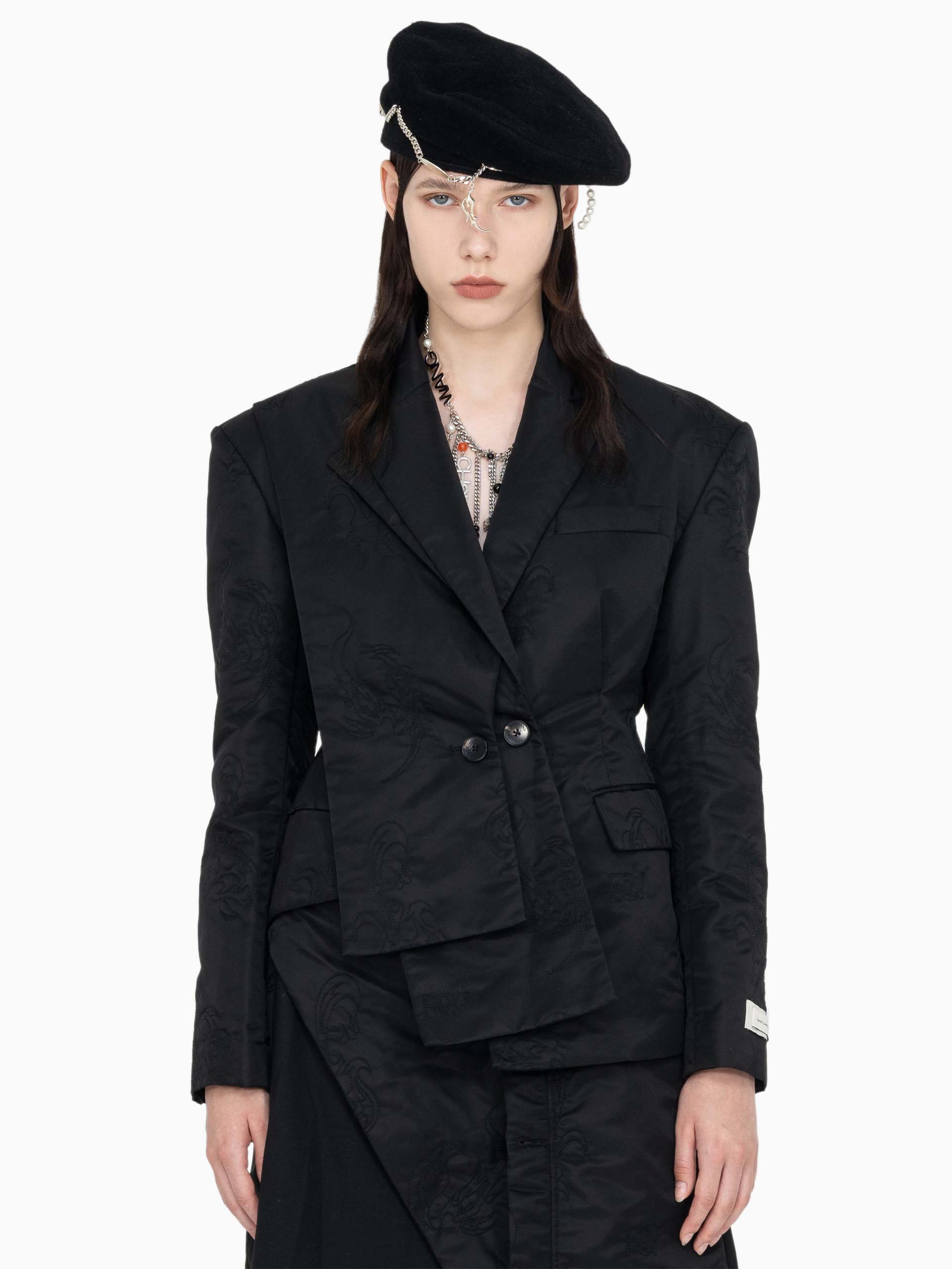 PHOENIX QUILTED PLEATED SUIT