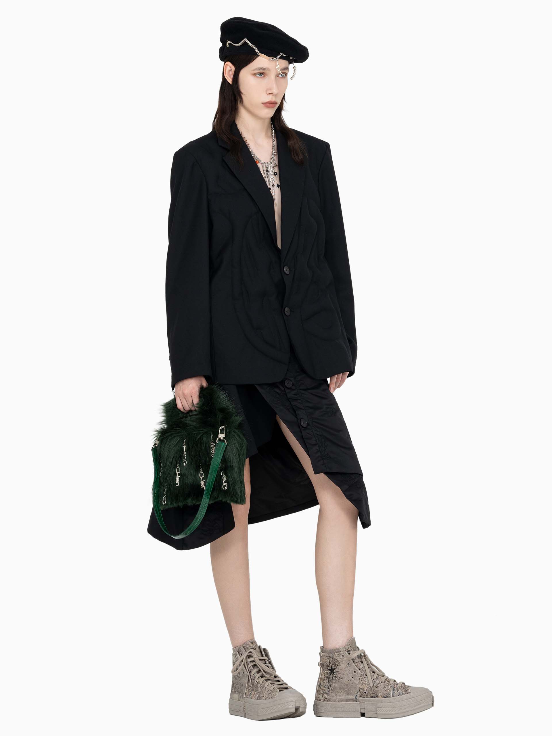 PHOENIX QUILTED PLEATED SUIT