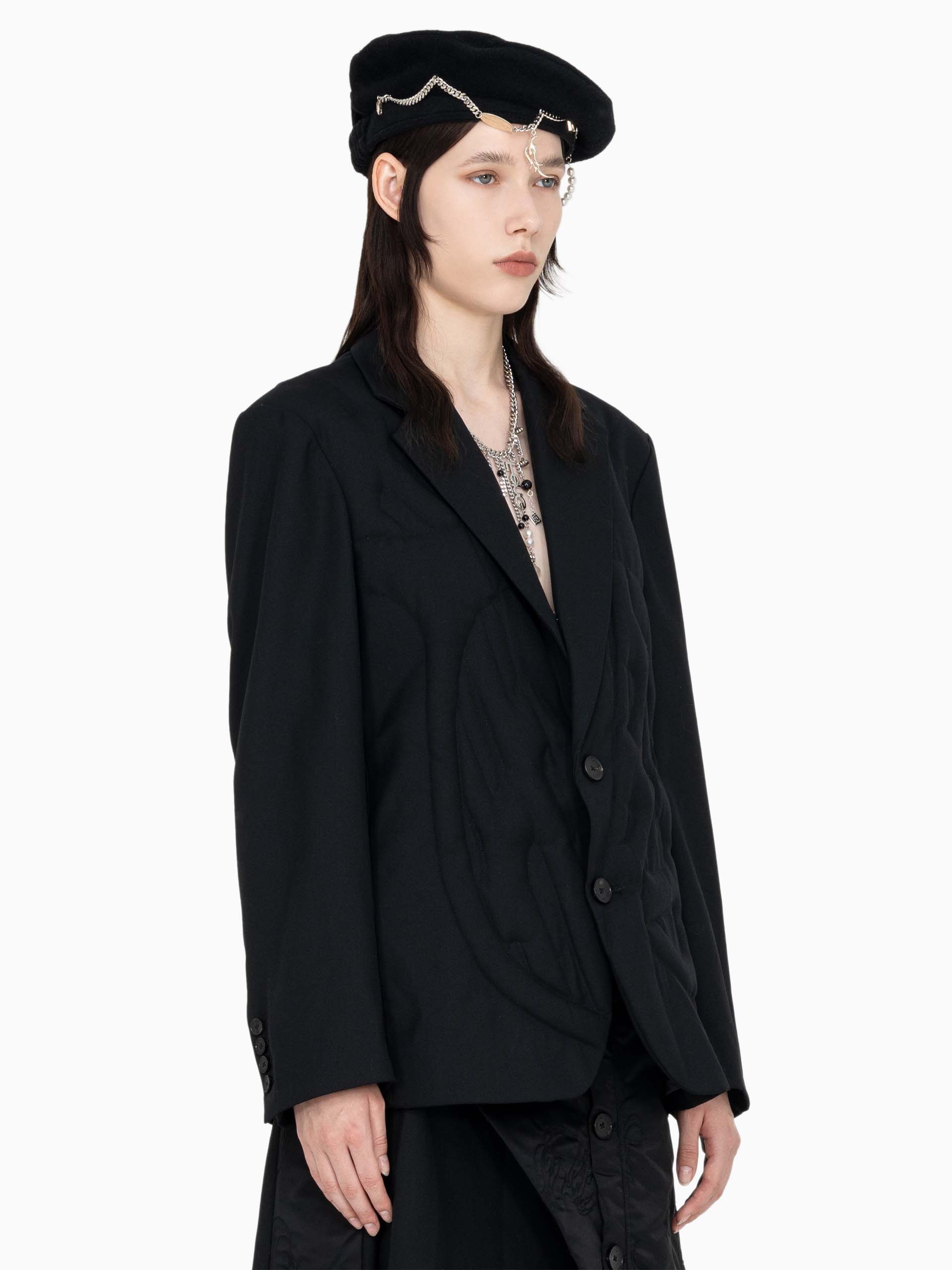 PHOENIX QUILTED PLEATED SUIT