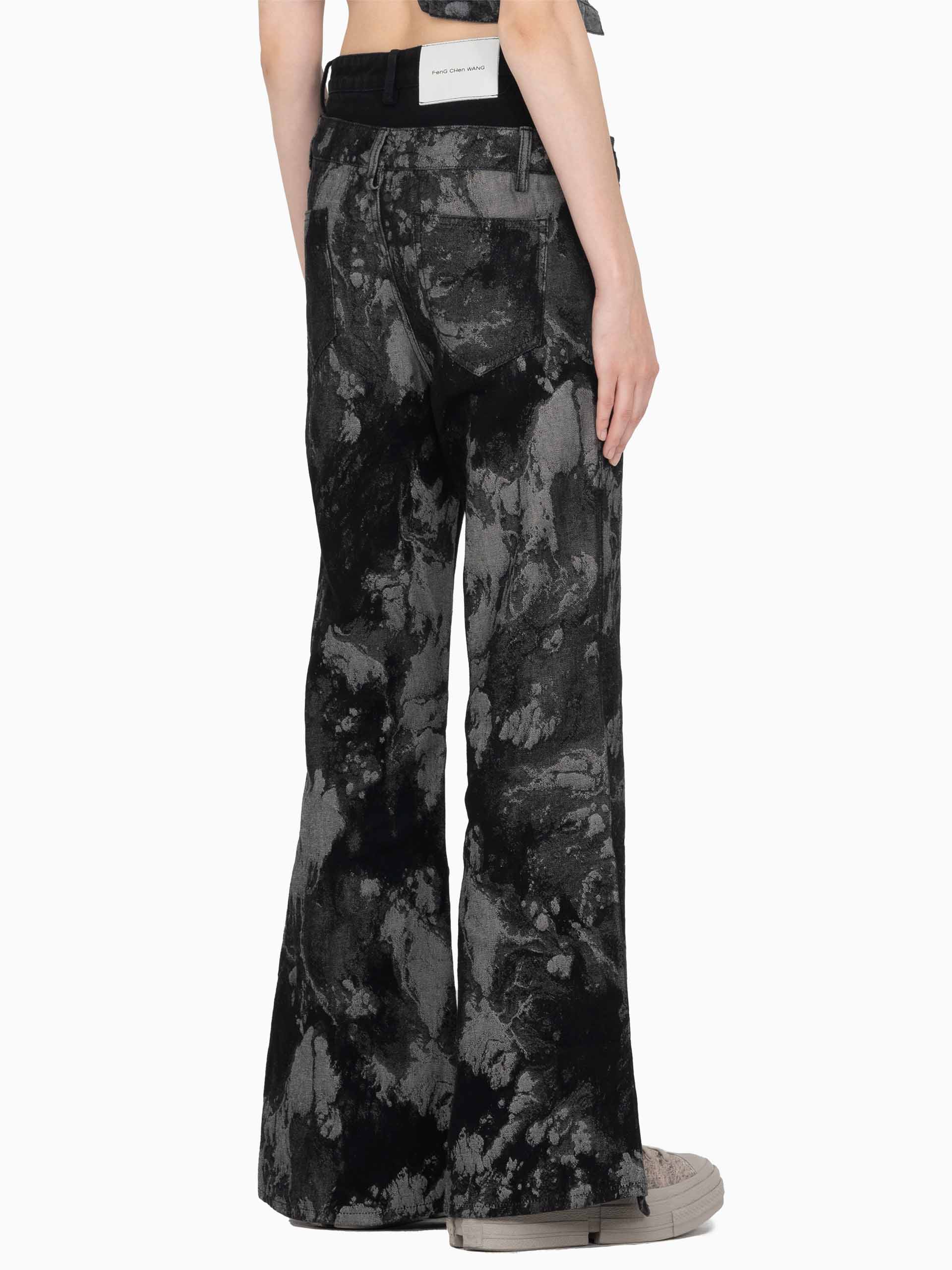 JACQUARD FLARE JEANS