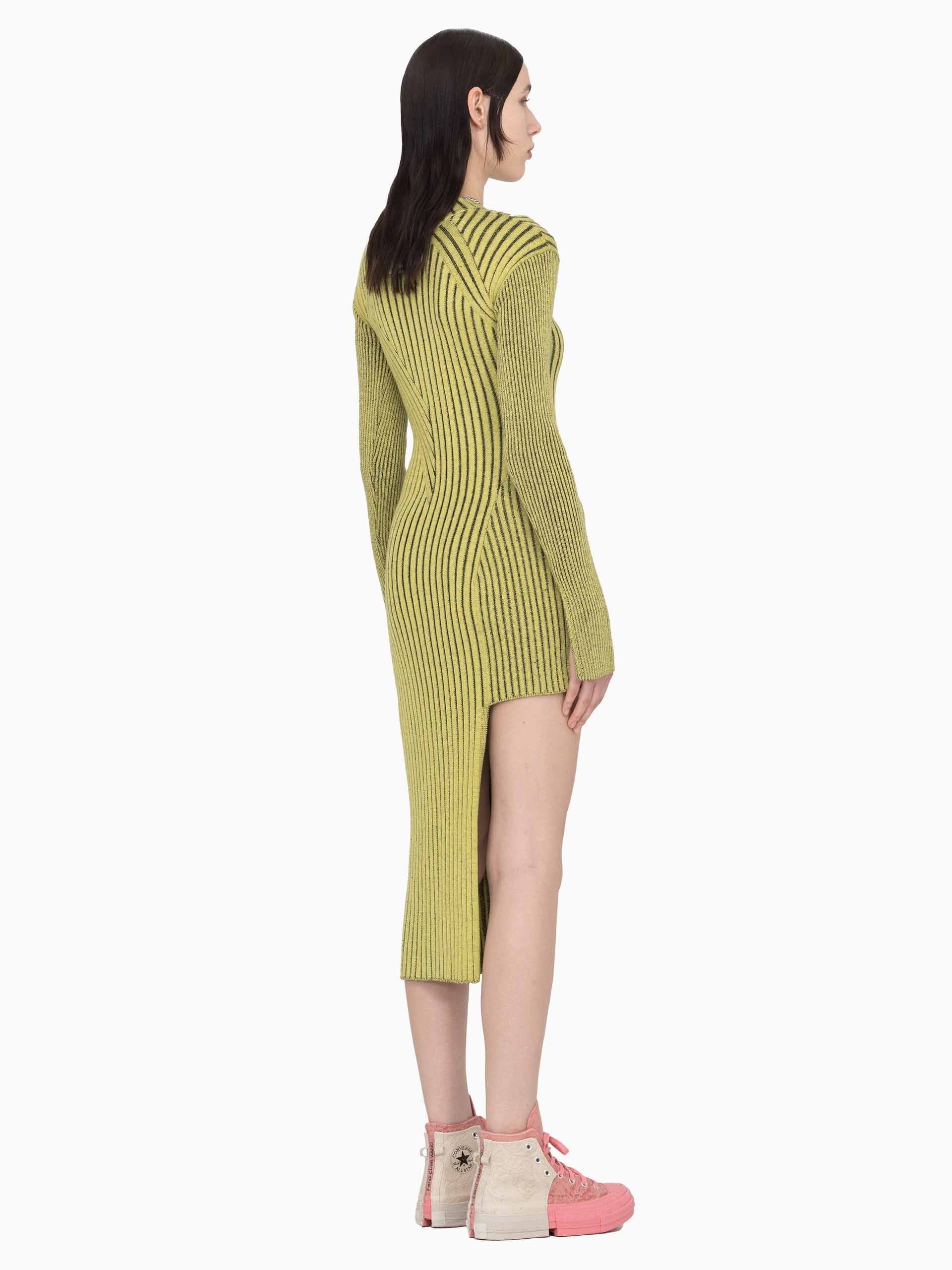 PANELLED KNITTED LONG DRESS