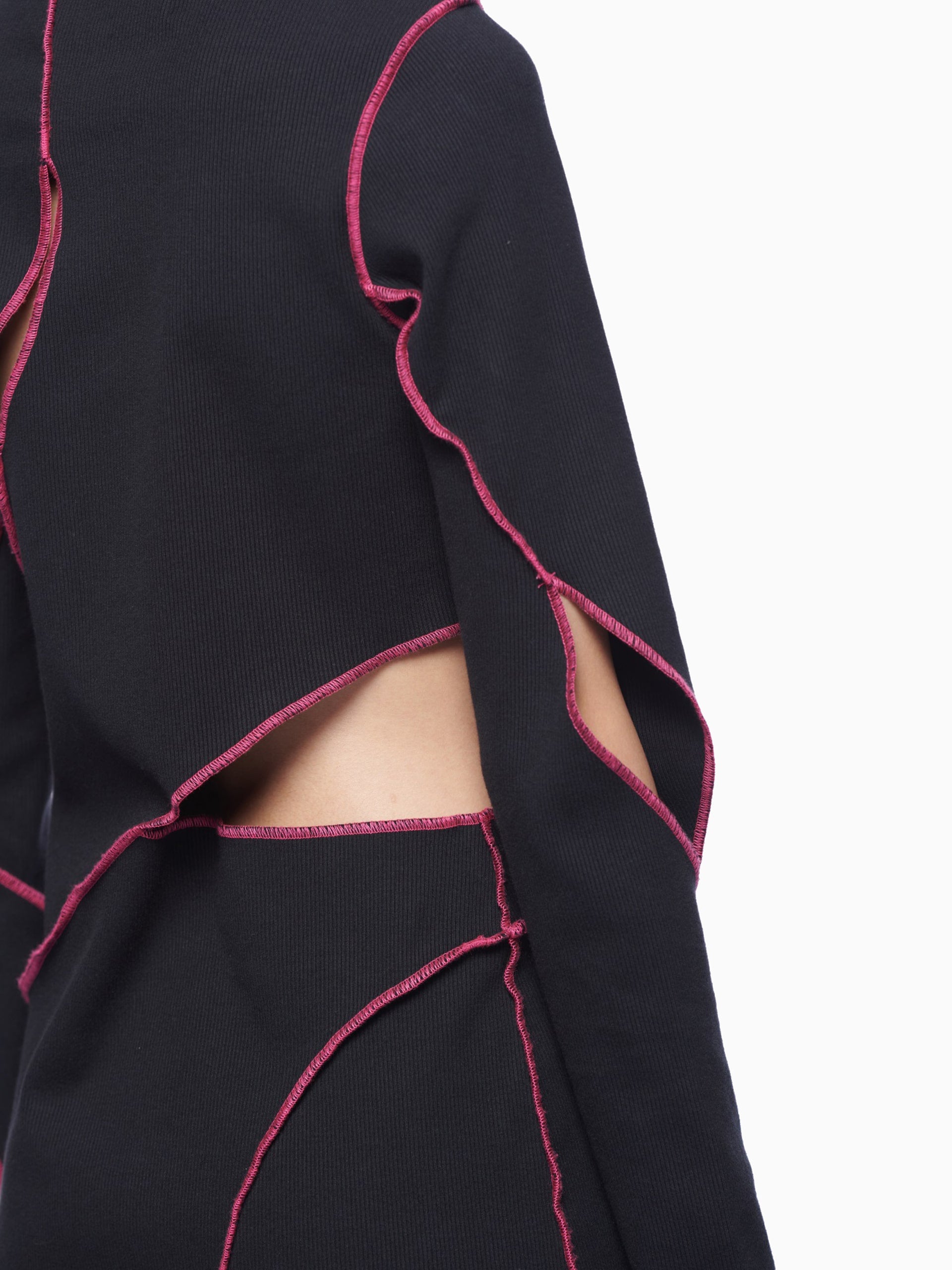 SHEARED CUT BODYSUIT DRESS - Feng Chen Wang