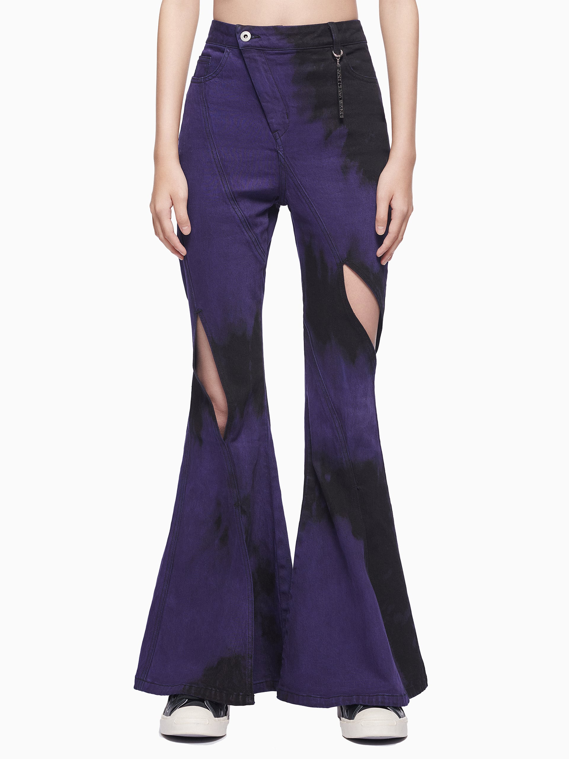 TIE-DYED FLARED JEANS