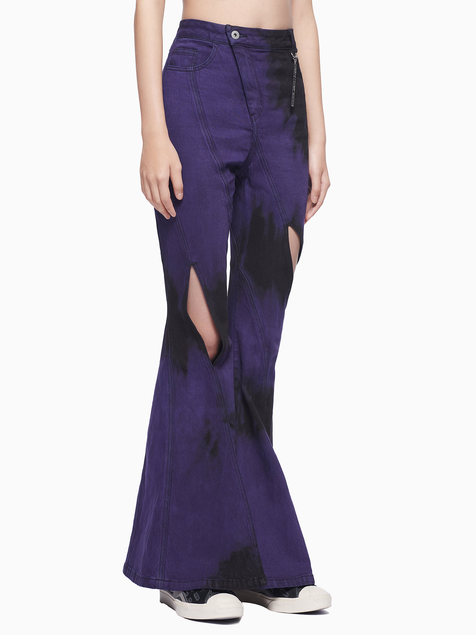 TIE-DYED FLARED JEANS