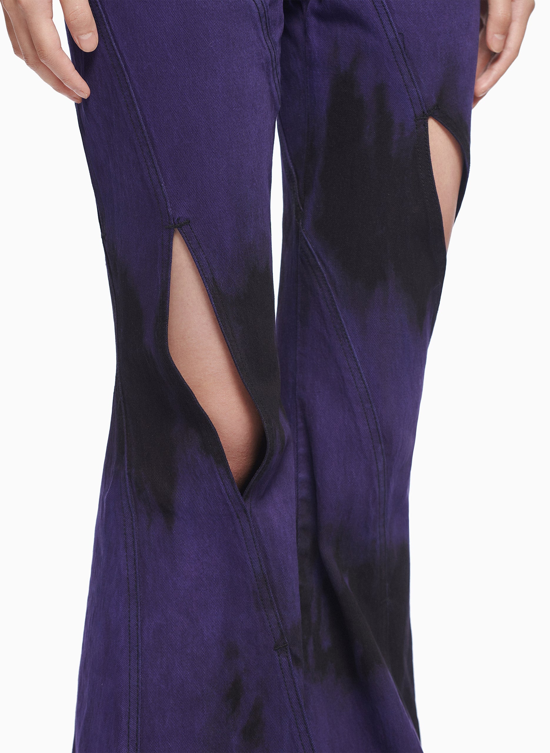 TIE-DYED FLARED JEANS