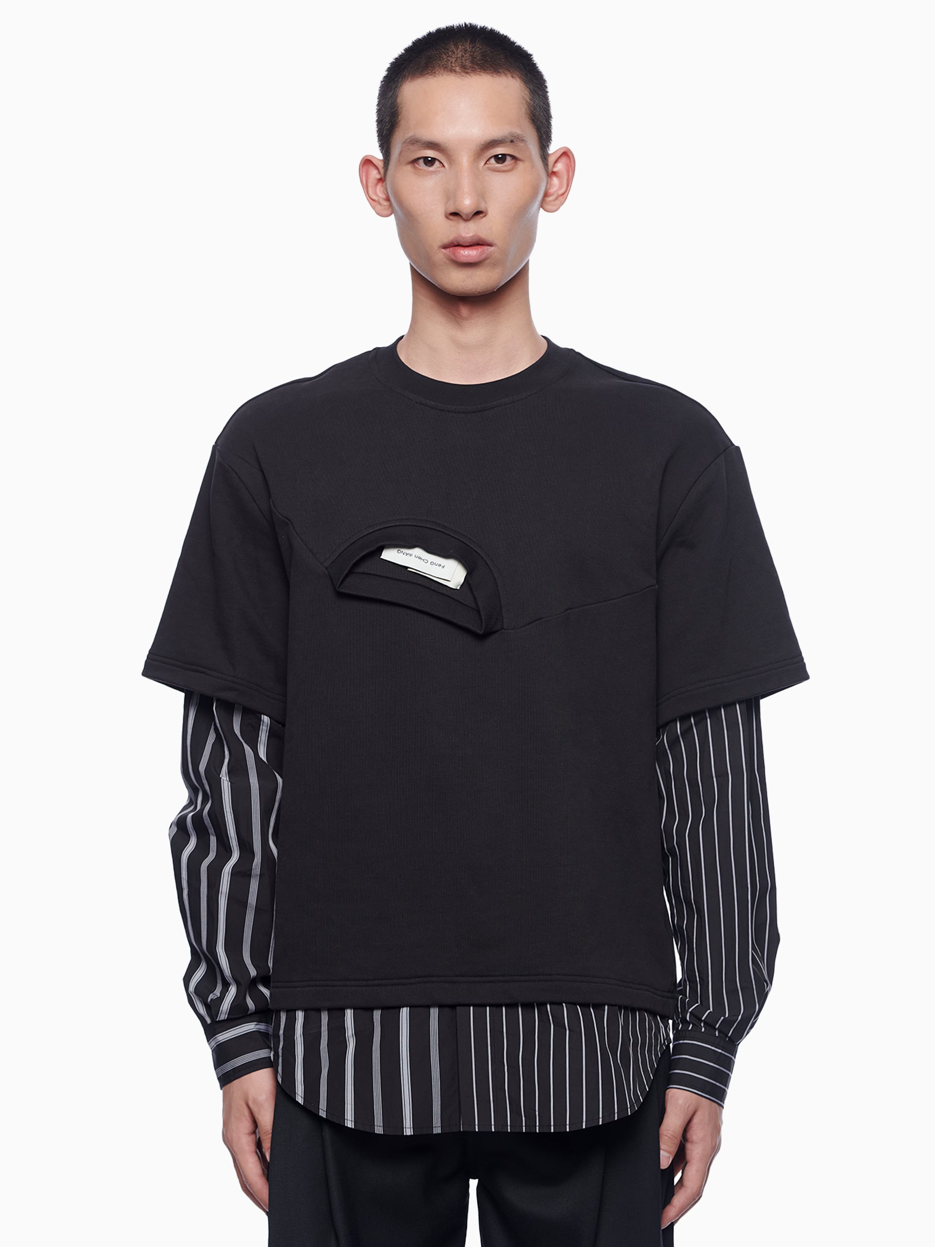 SHIRTING PANELLED SWEATER