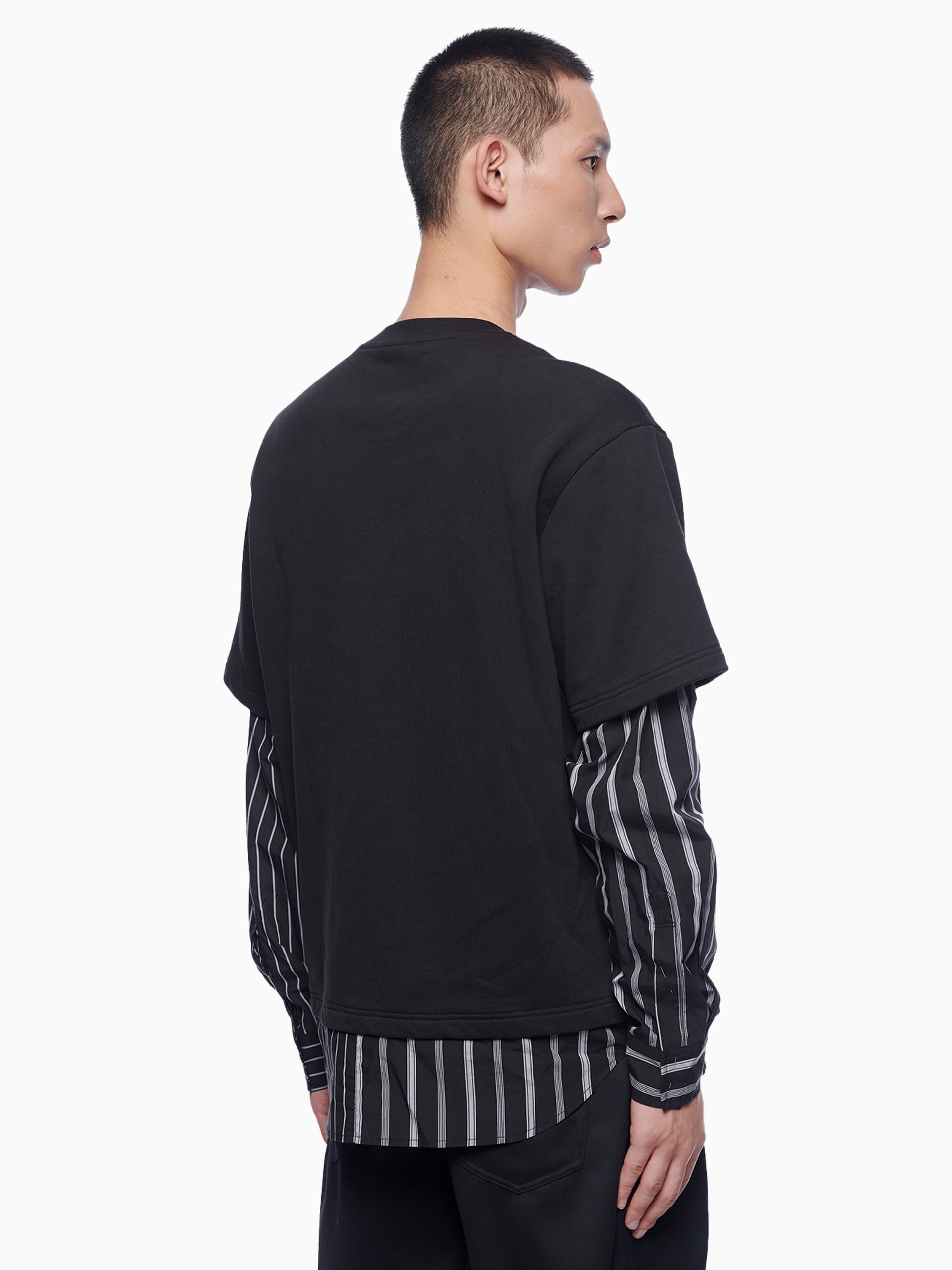 SHIRTING PANELLED SWEATER