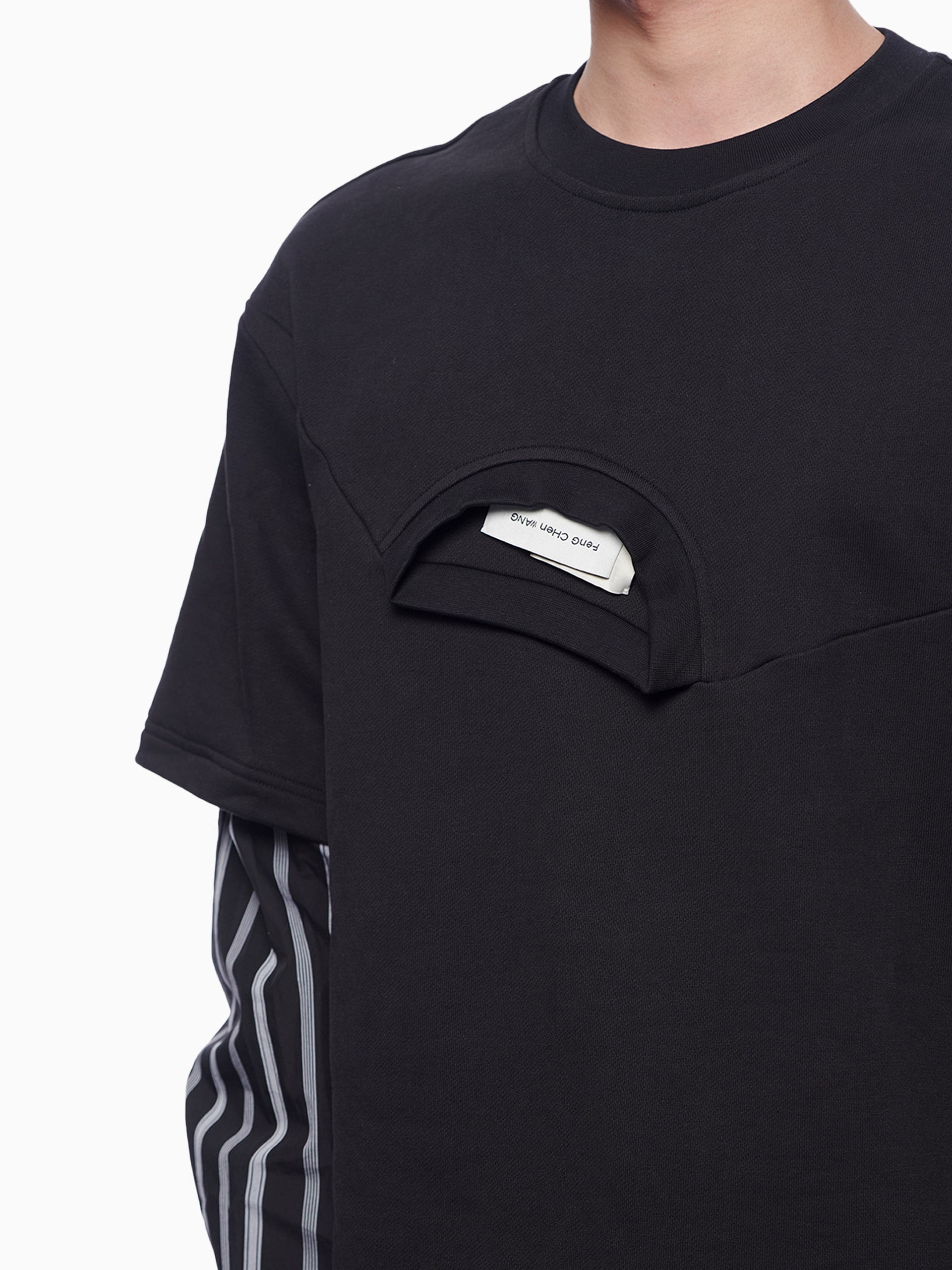 SHIRTING PANELLED SWEATER