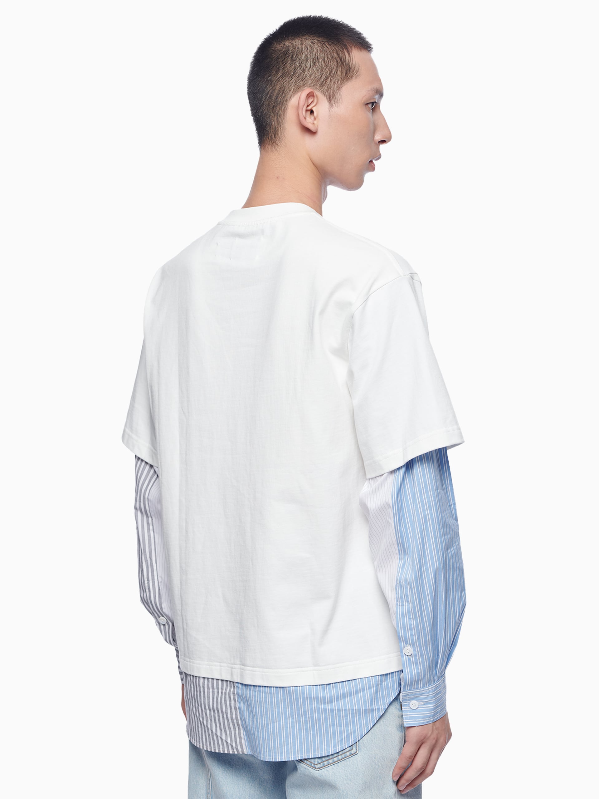 SHIRTING PANELLED SWEATER