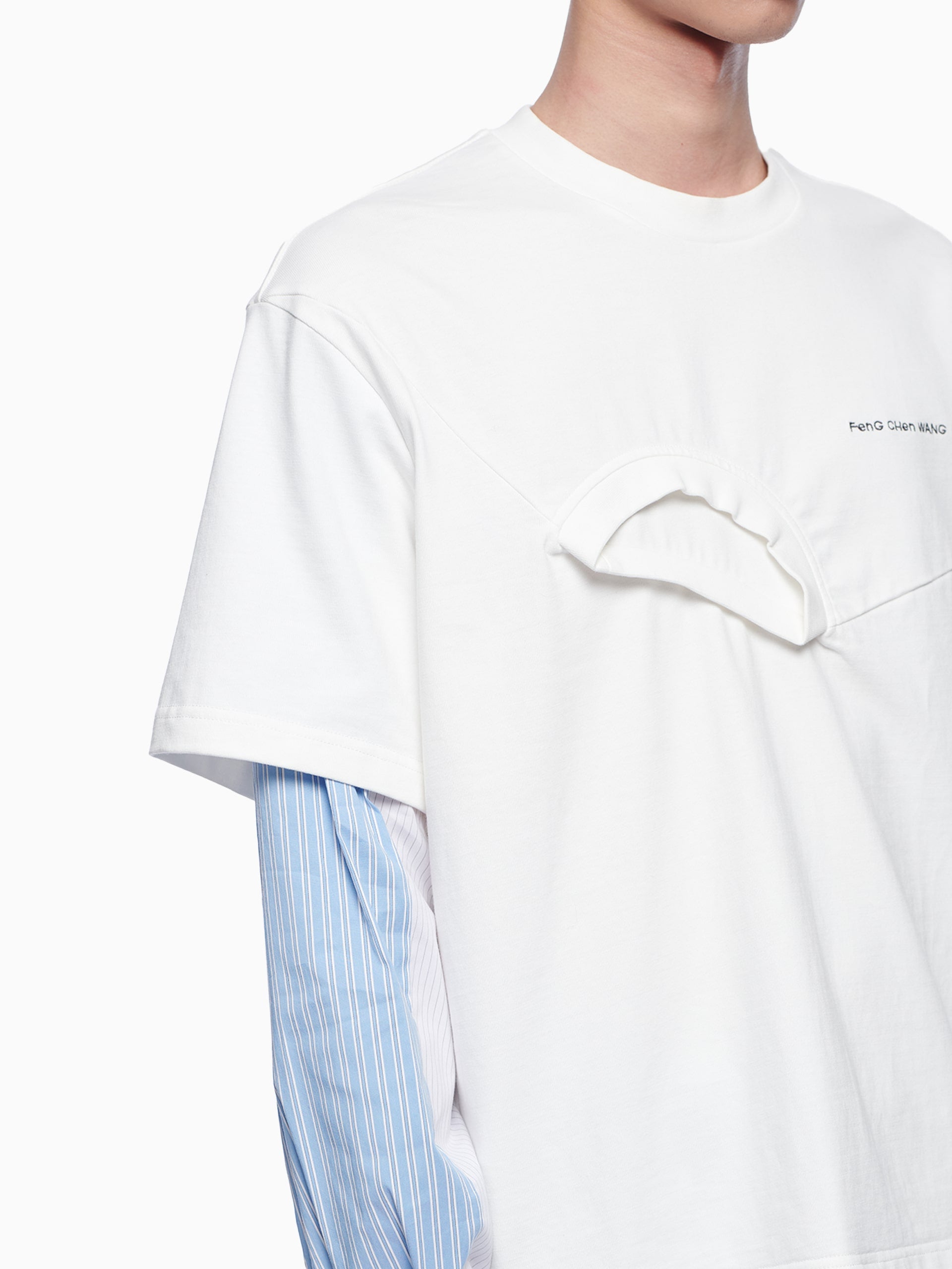 SHIRTING PANELLED SWEATER