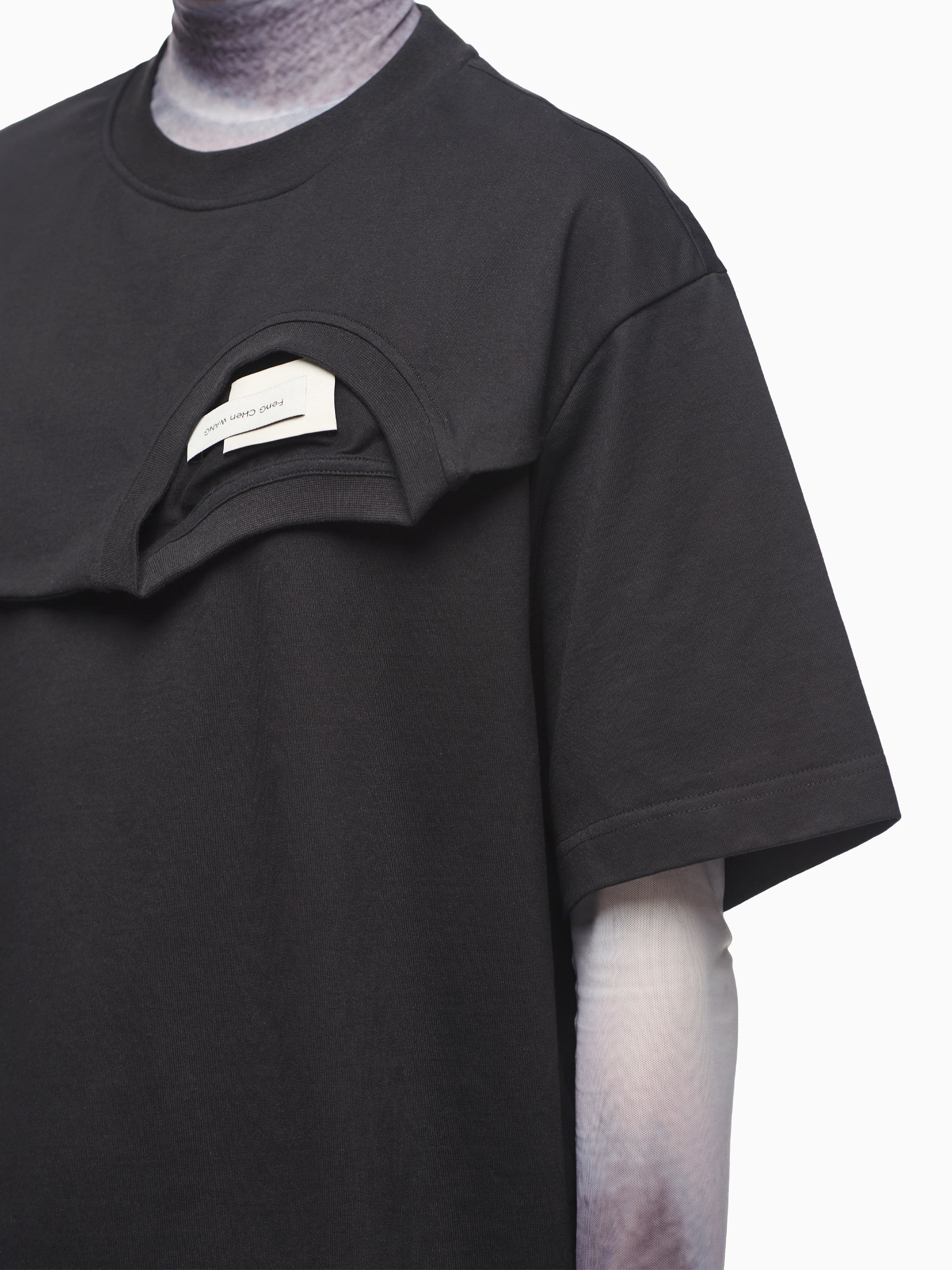 DOUBLE CREW NECK T-SHIRT - Feng Chen Wang