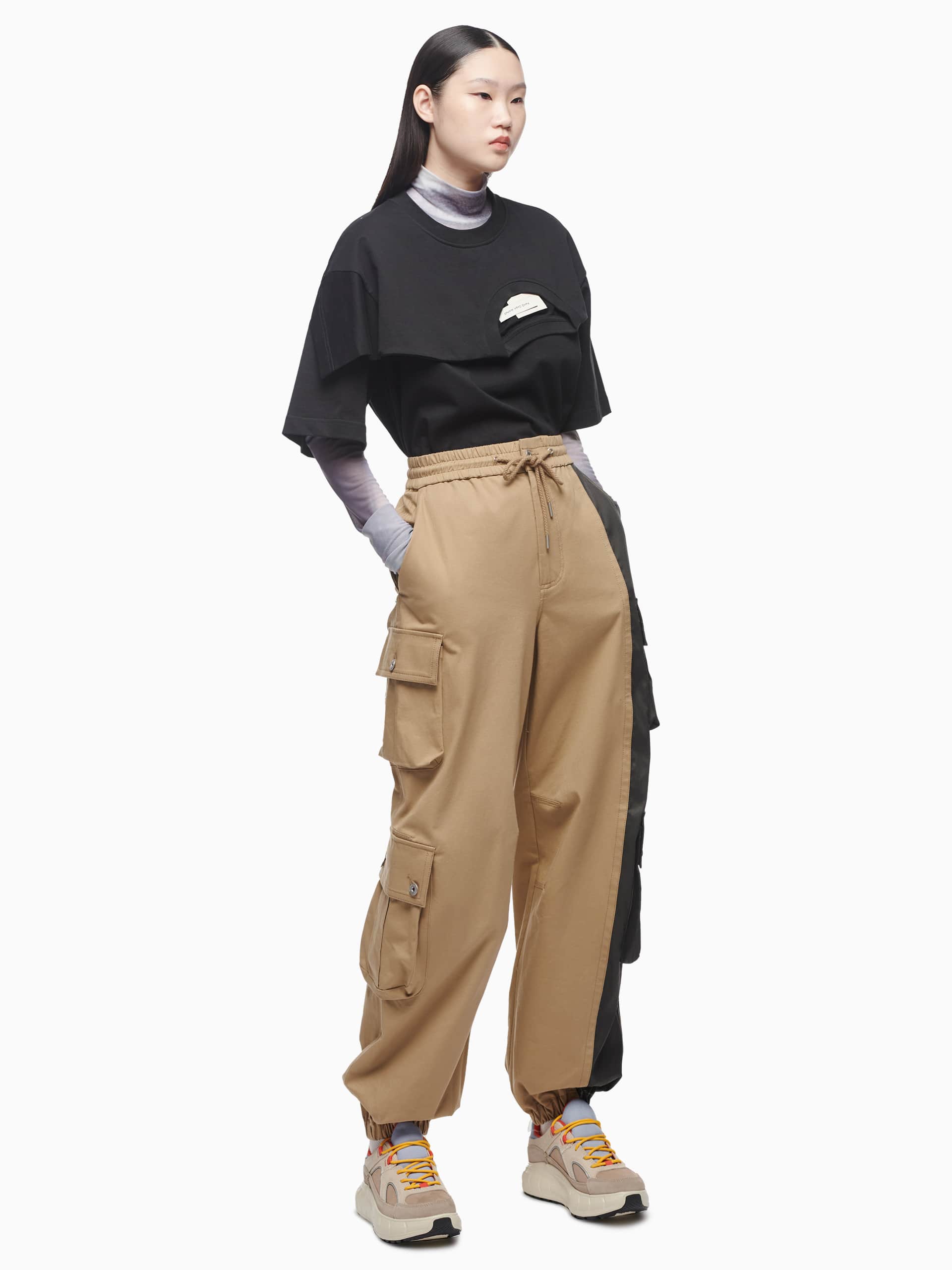 DOUBLE CREW NECK T-SHIRT - Feng Chen Wang