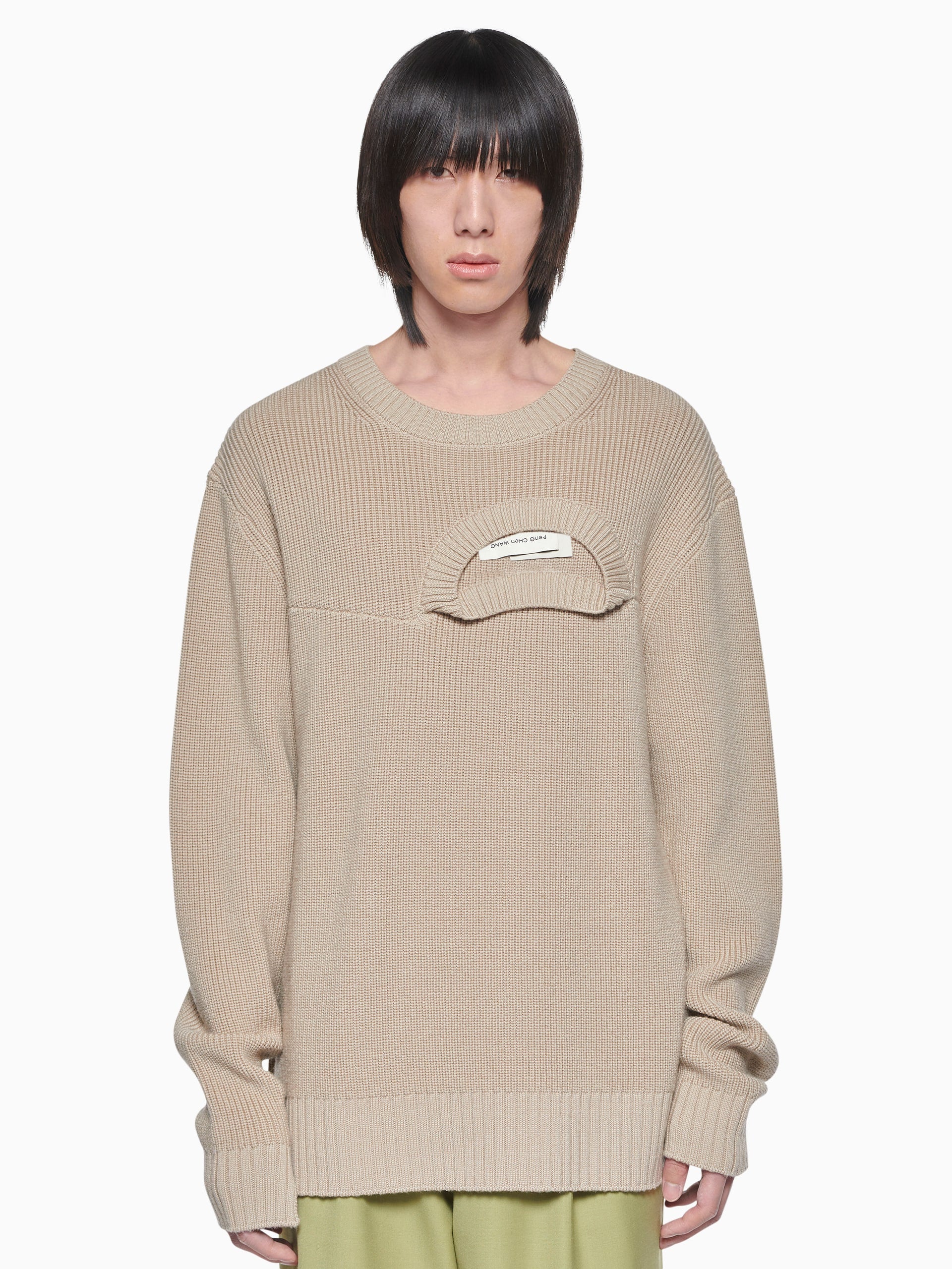 DOUBLE CREW NECK KNIT