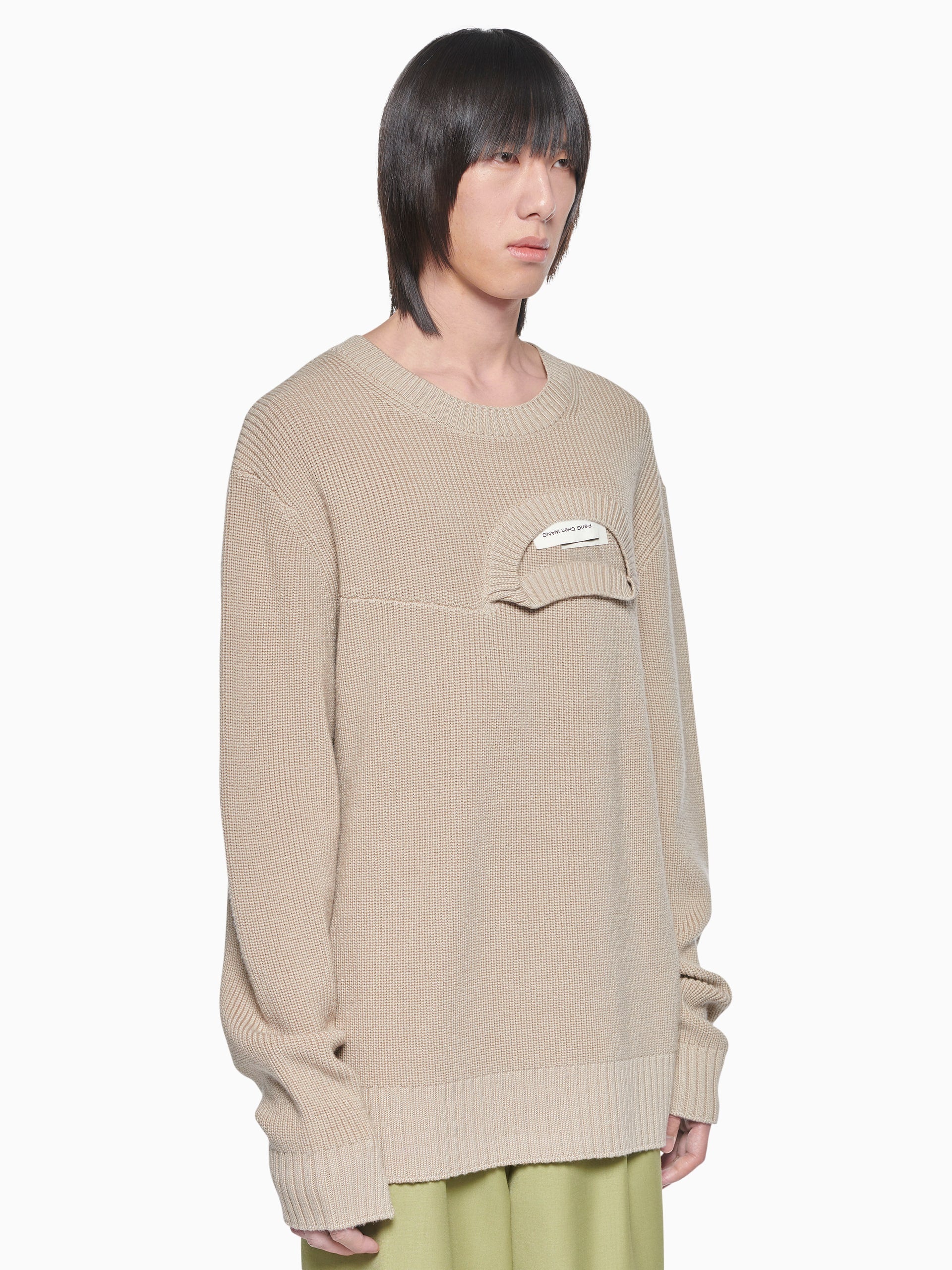 DOUBLE CREW NECK KNIT