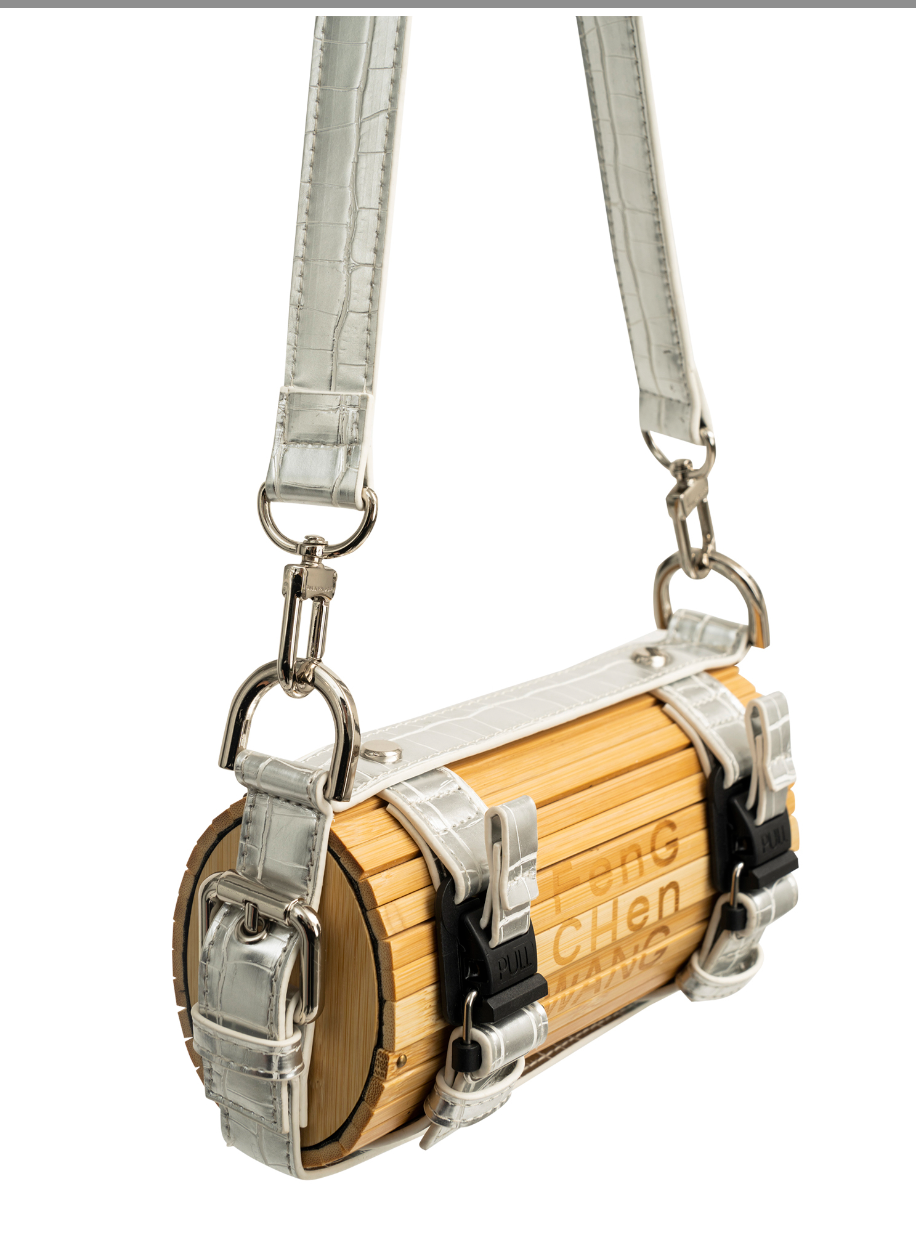 SILVER STRAP BAMBOO BAG
