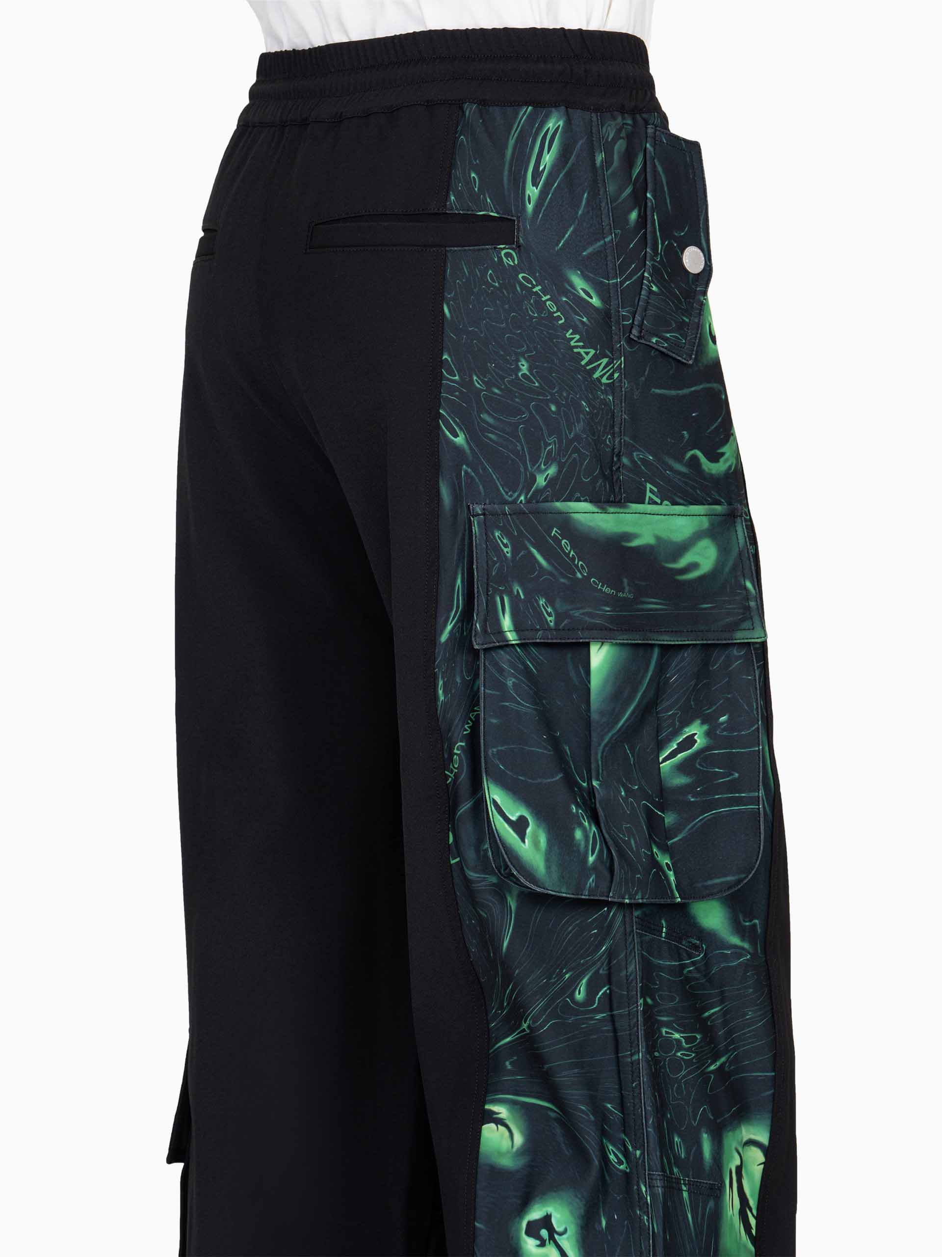 LACQUERWARE PRINTED TROUSERS