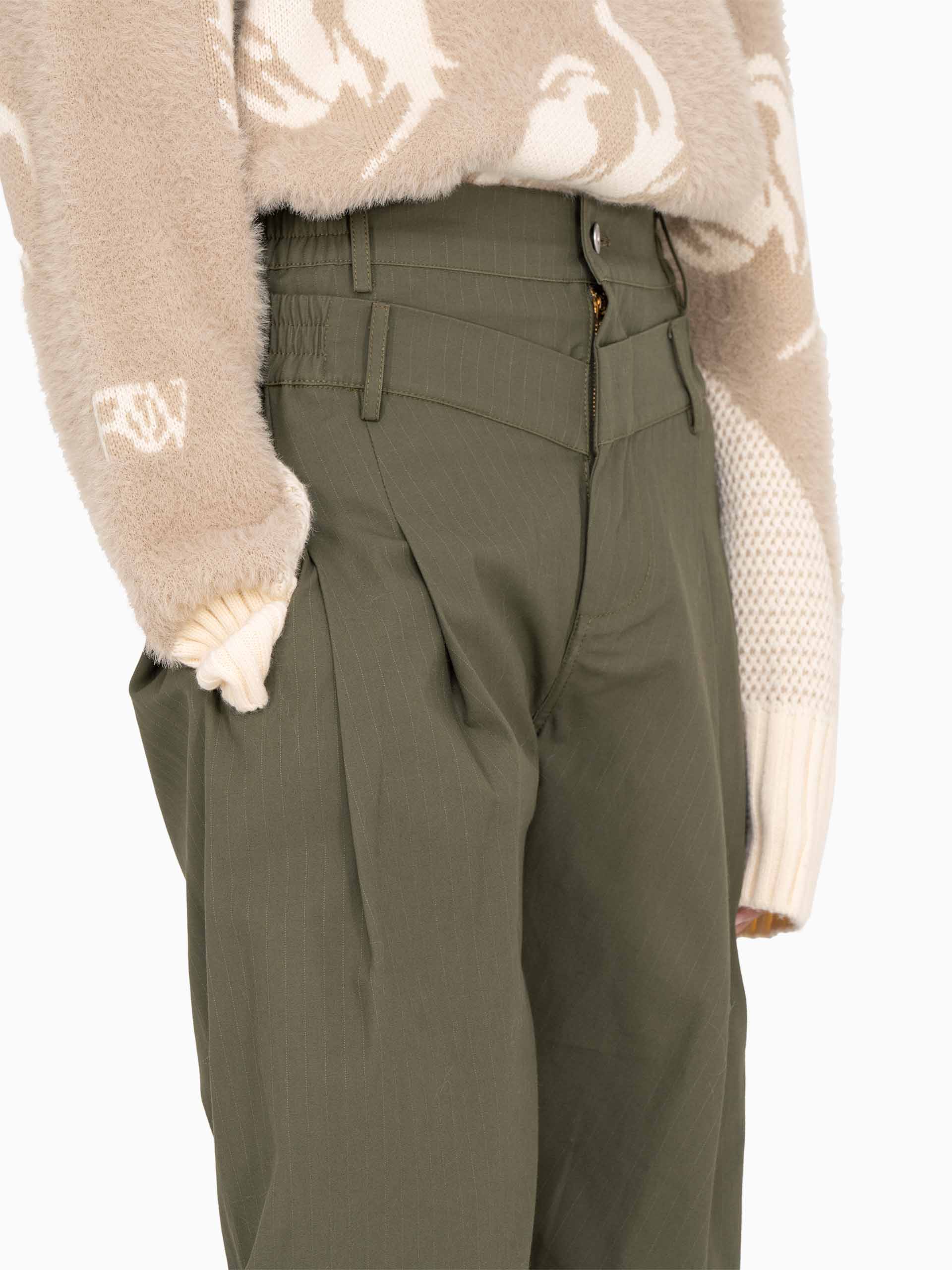 DOUBLE WAISTBAND TROUSERS