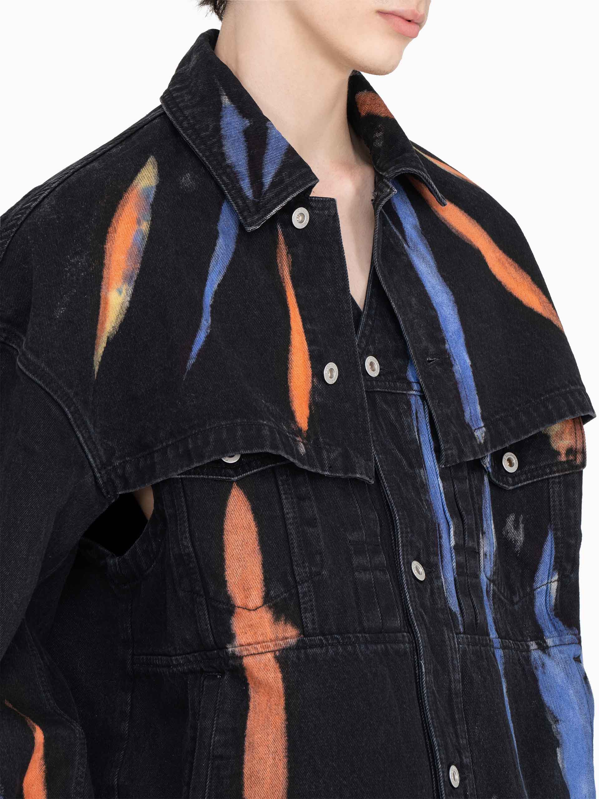 MULTICOLOUR TIE DYE DENIM JACKET